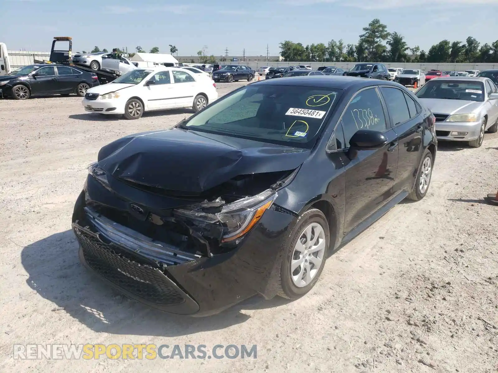2 Photograph of a damaged car 5YFEPRAE5LP083113 TOYOTA COROLLA 2020