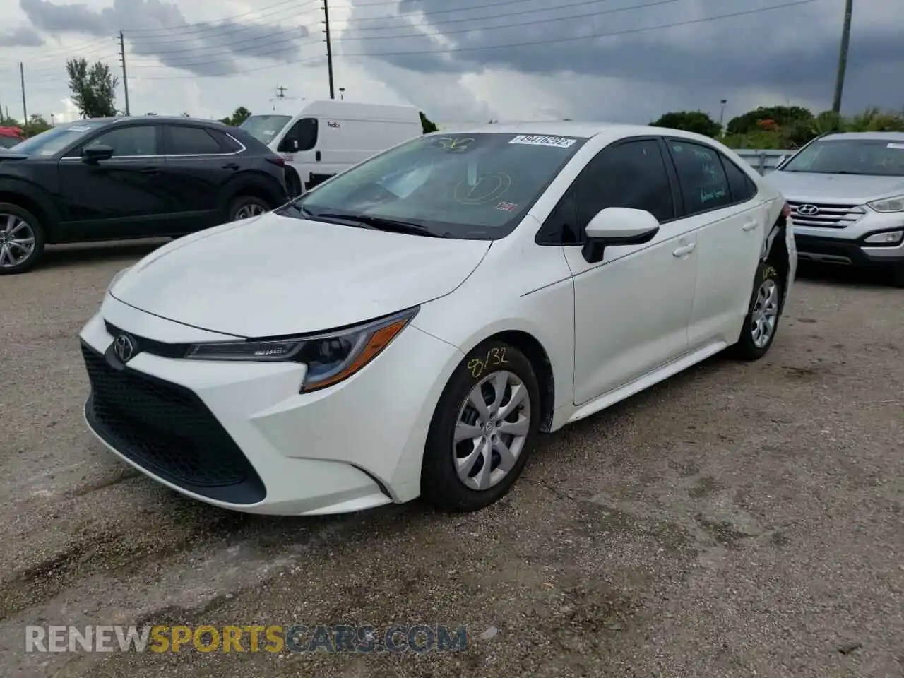 2 Photograph of a damaged car 5YFEPRAE5LP110441 TOYOTA COROLLA 2020