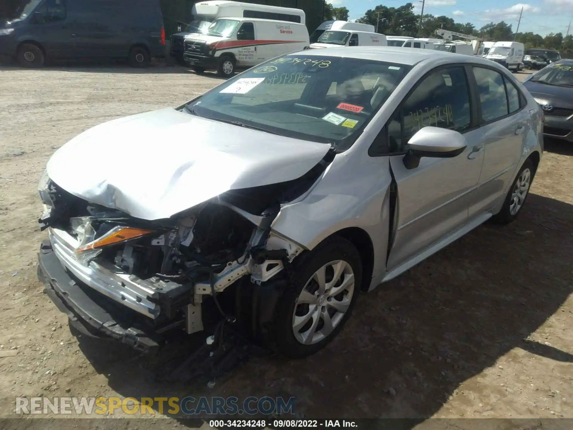 2 Photograph of a damaged car 5YFEPRAE5LP113985 TOYOTA COROLLA 2020
