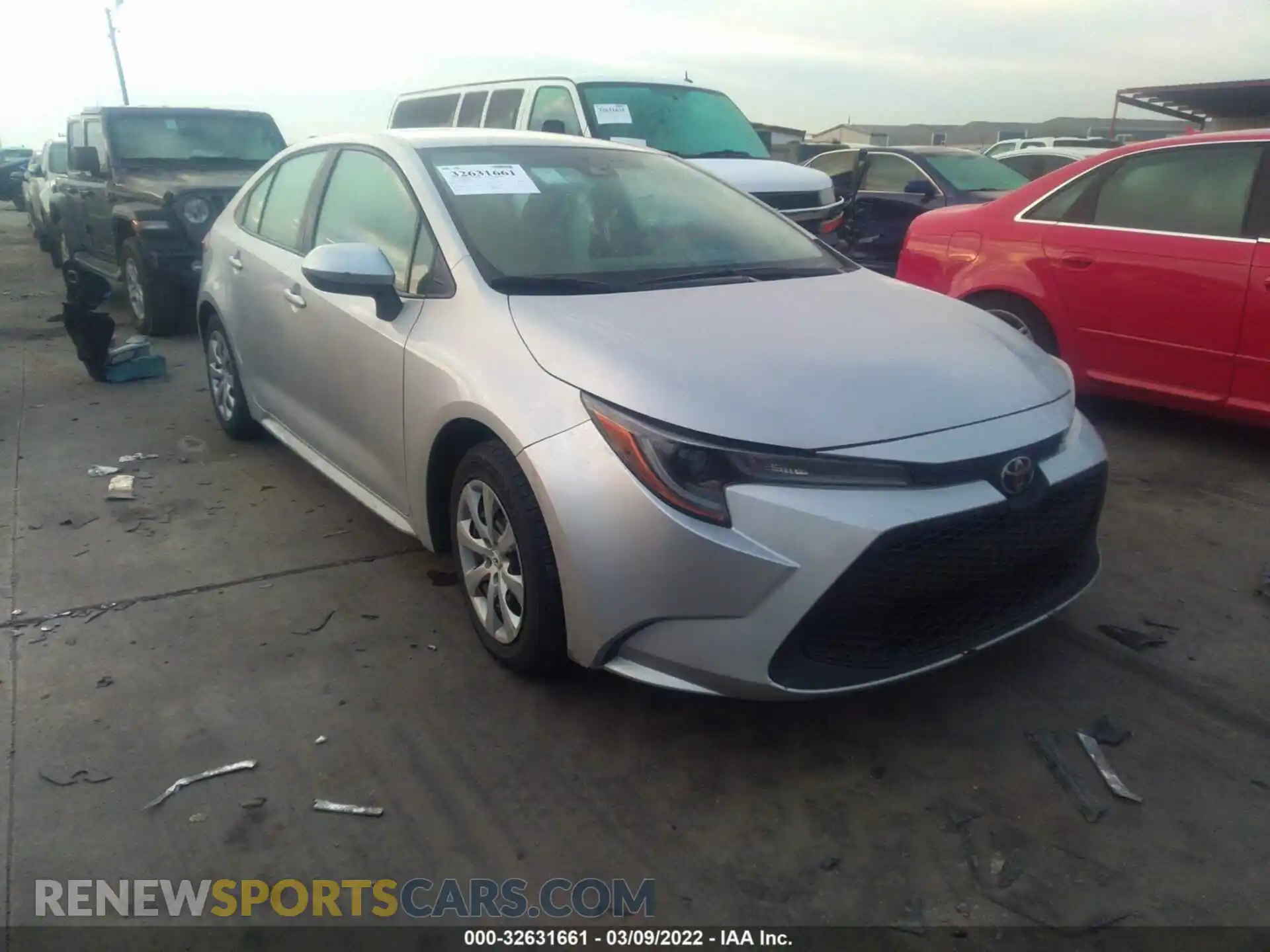 1 Photograph of a damaged car 5YFEPRAE5LP121469 TOYOTA COROLLA 2020