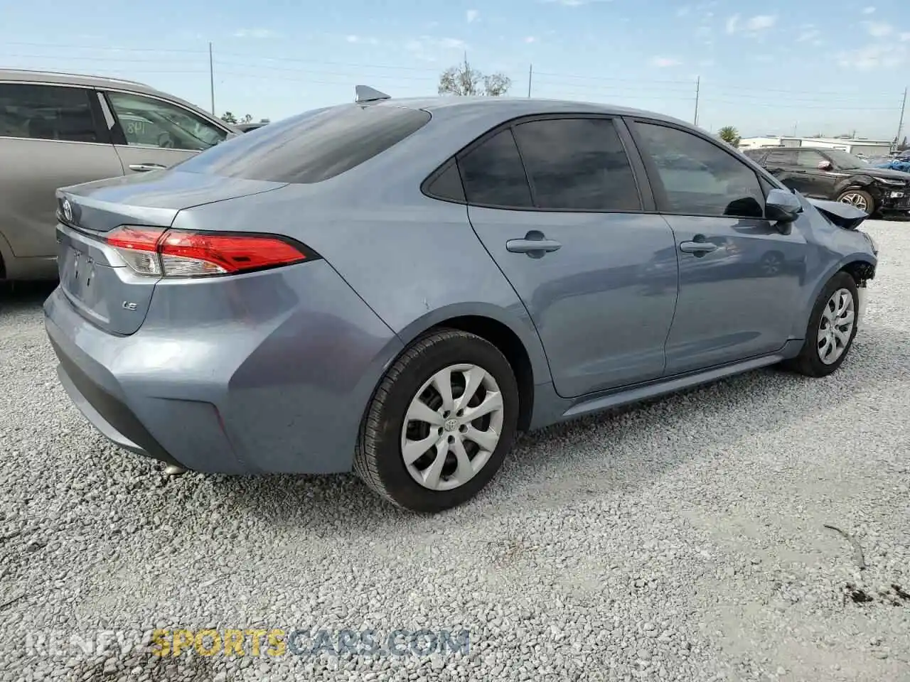3 fotografías del automóvil dañado 5YFEPRAE5LP123366 TOYOTA COROLLA 2020