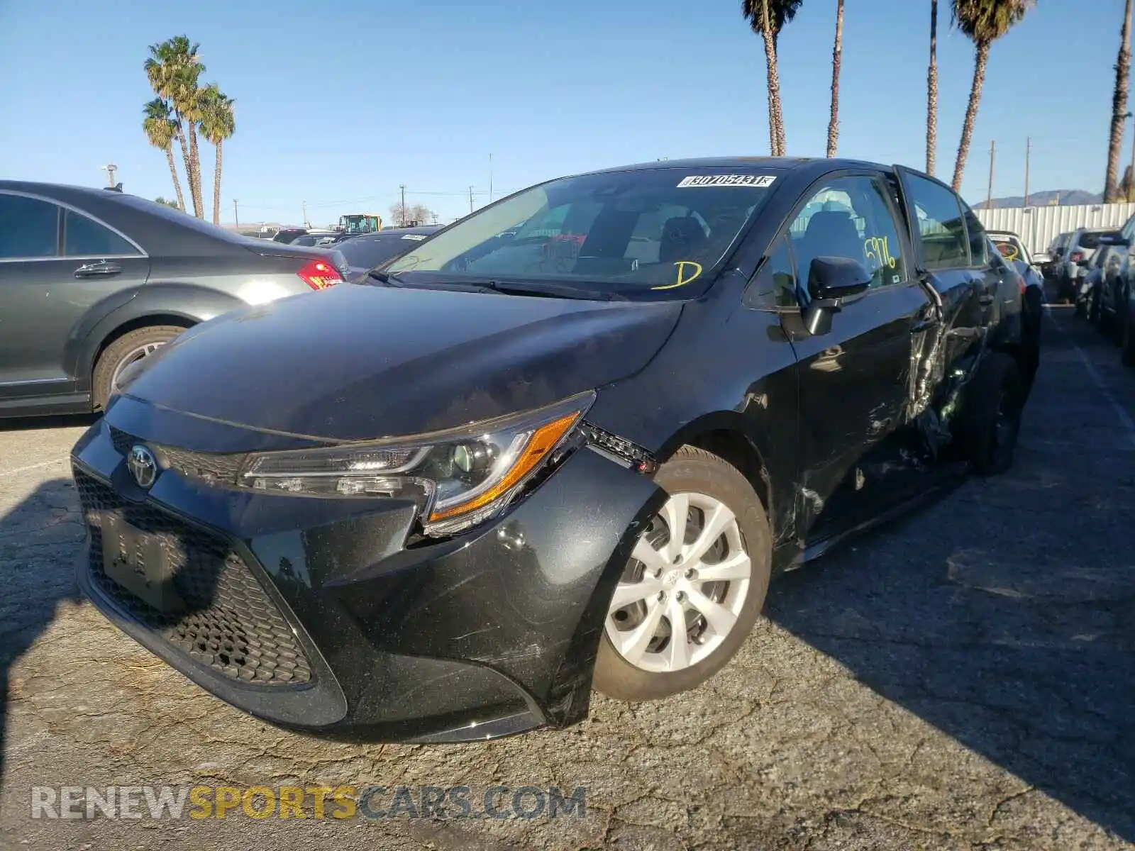 2 Photograph of a damaged car 5YFEPRAE5LP135419 TOYOTA COROLLA 2020