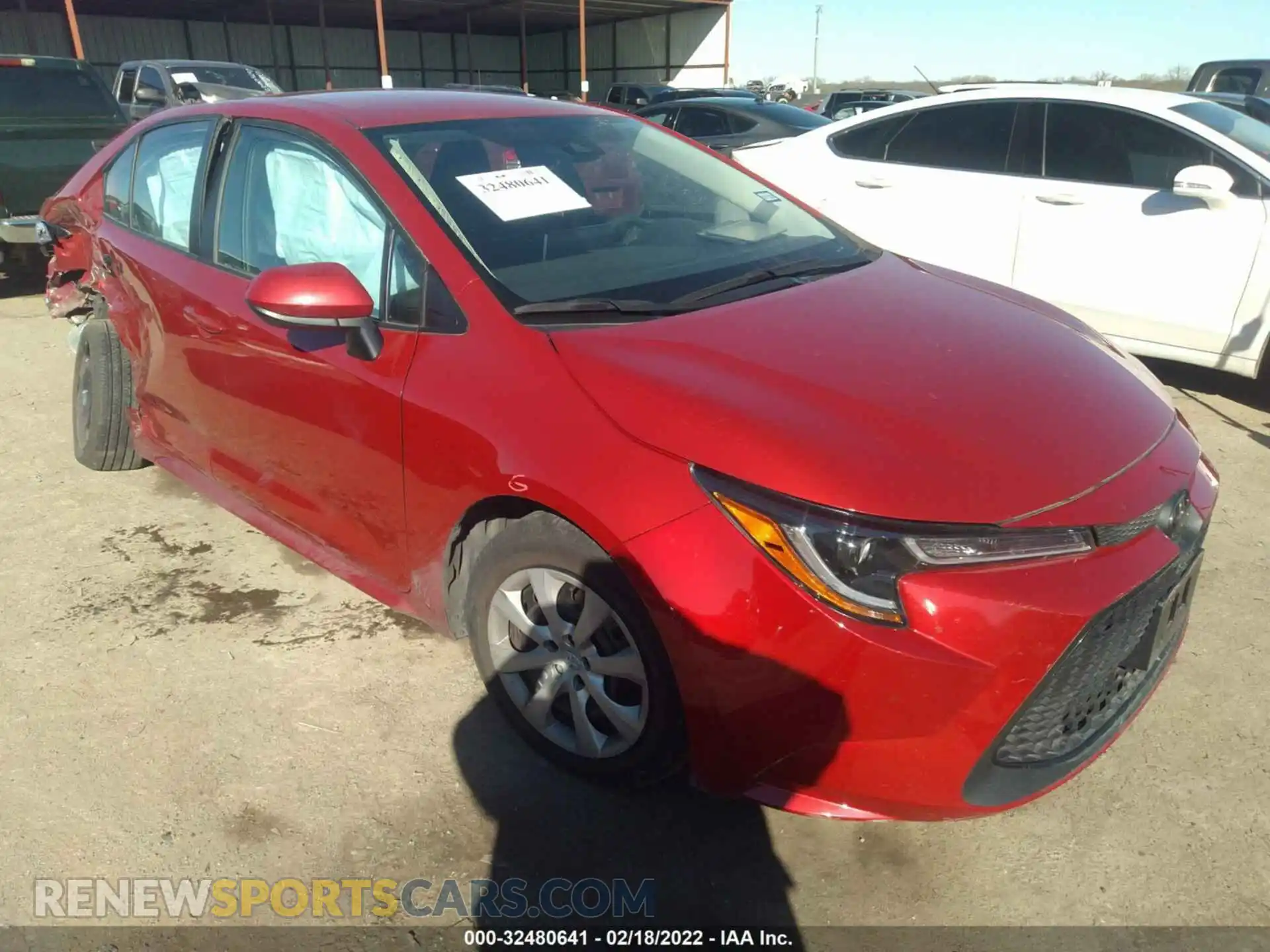 1 Photograph of a damaged car 5YFEPRAE5LP135453 TOYOTA COROLLA 2020