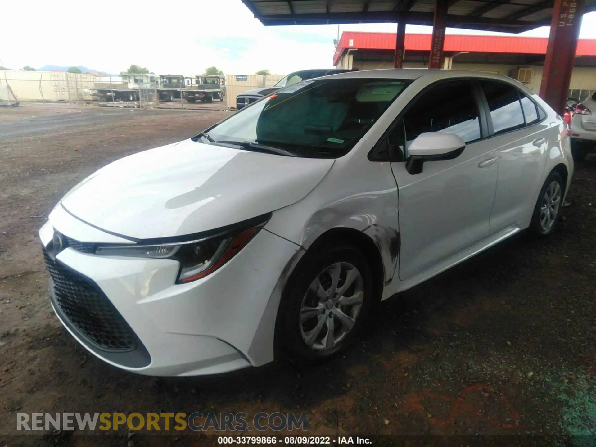 2 Photograph of a damaged car 5YFEPRAE5LP136019 TOYOTA COROLLA 2020
