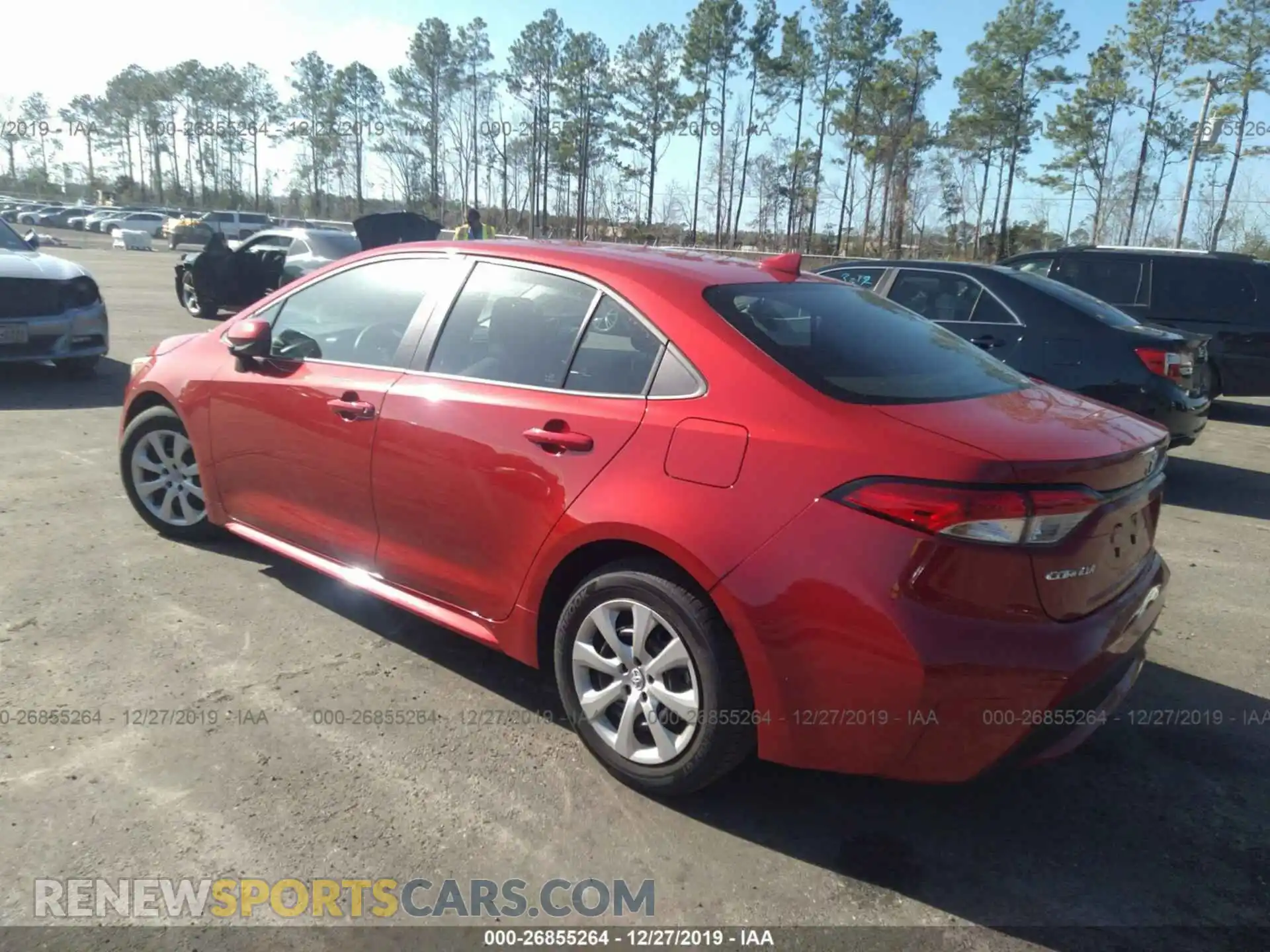 3 fotografías del automóvil dañado 5YFEPRAE6LP010008 TOYOTA COROLLA 2020