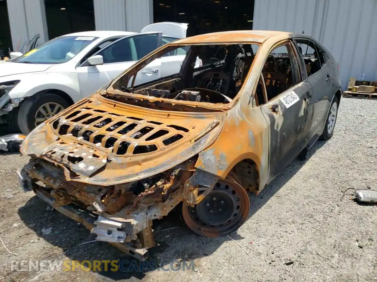 2 fotografías del automóvil dañado 5YFEPRAE6LP029075 TOYOTA COROLLA 2020