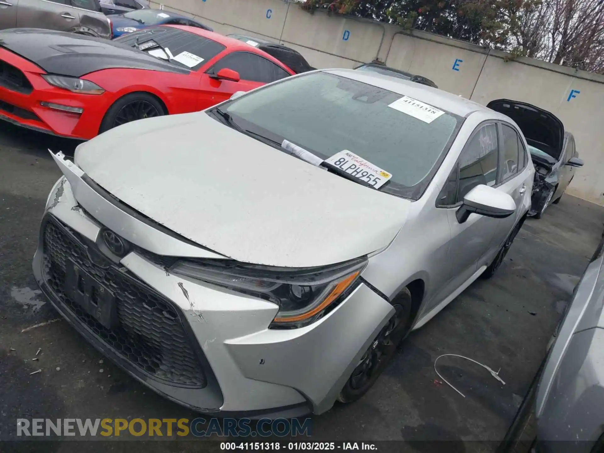 2 Photograph of a damaged car 5YFEPRAE6LP040559 TOYOTA COROLLA 2020