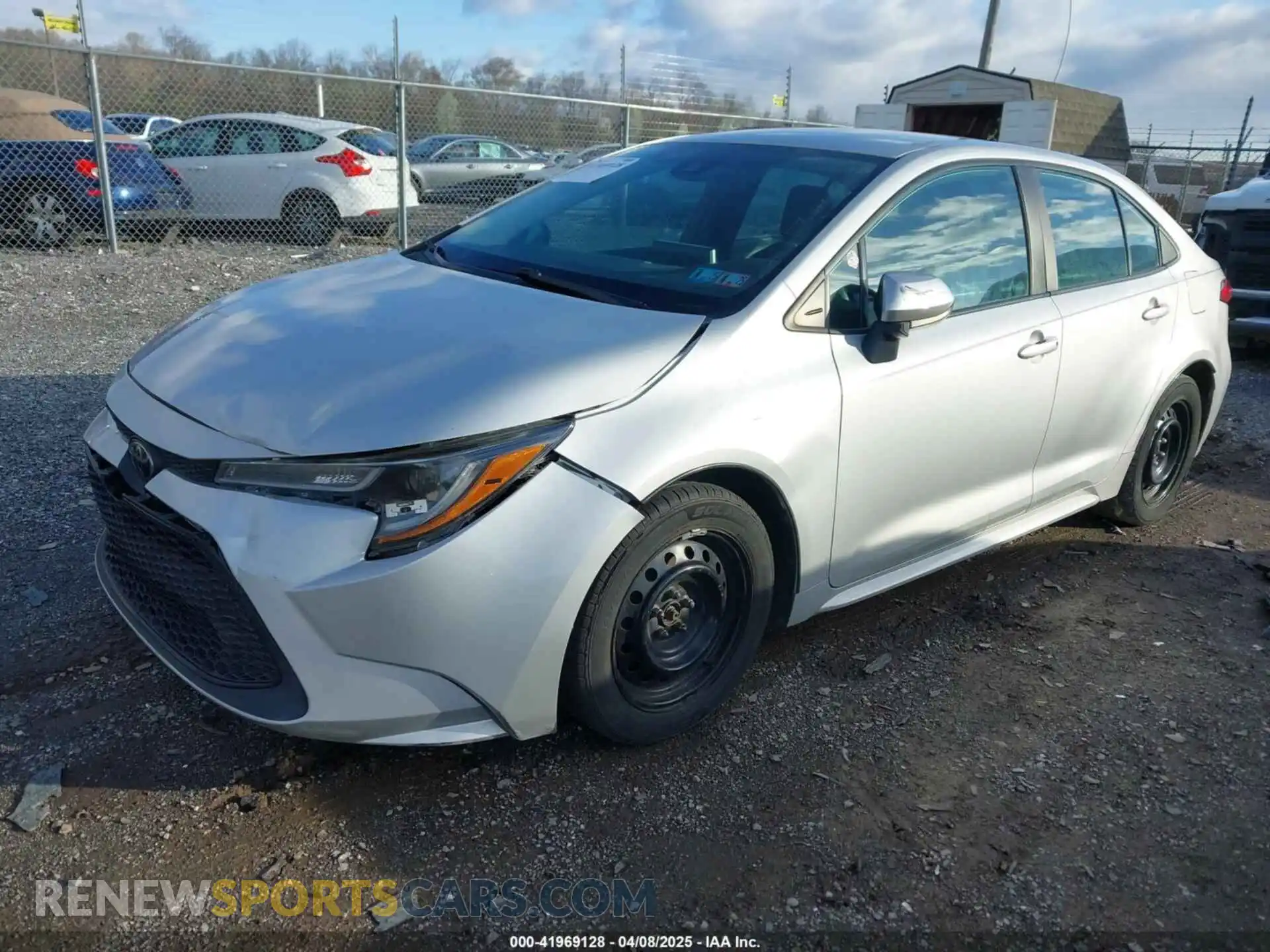 2 fotografías del automóvil dañado 5YFEPRAE6LP048063 TOYOTA COROLLA 2020