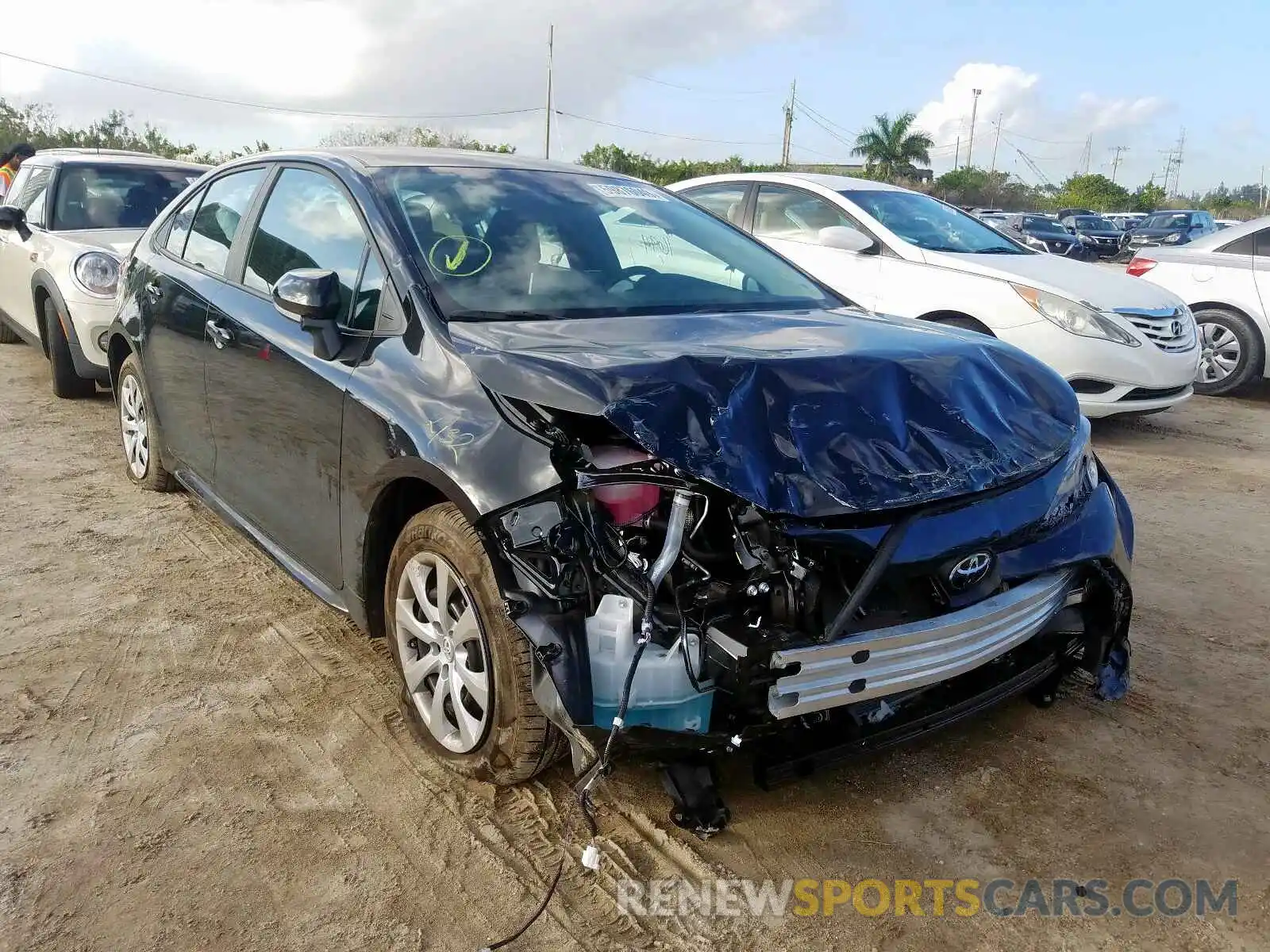 1 Photograph of a damaged car 5YFEPRAE6LP070368 TOYOTA COROLLA 2020