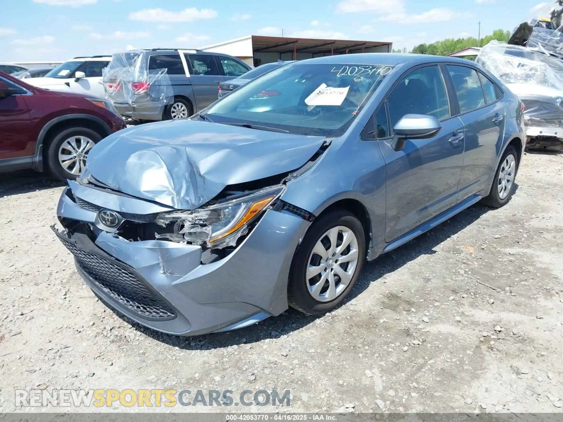 2 Photograph of a damaged car 5YFEPRAE6LP073111 TOYOTA COROLLA 2020