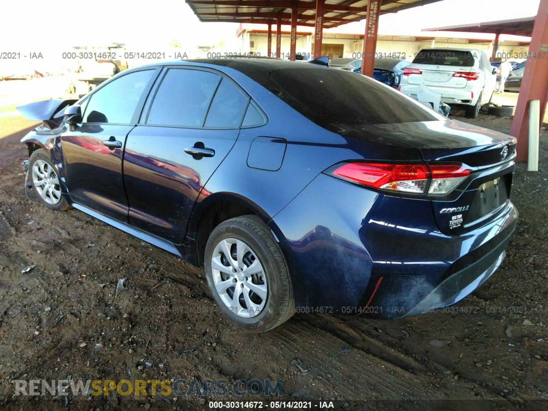 3 Photograph of a damaged car 5YFEPRAE6LP075196 TOYOTA COROLLA 2020