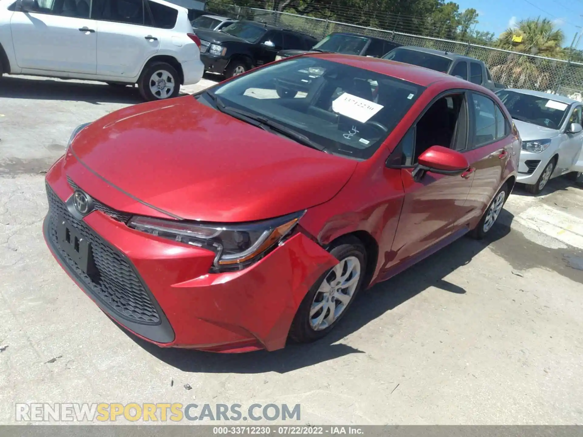 2 Photograph of a damaged car 5YFEPRAE6LP078776 TOYOTA COROLLA 2020