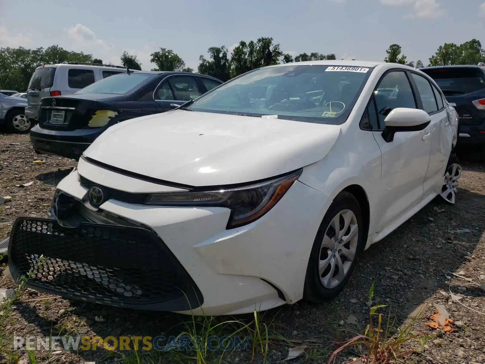 2 Photograph of a damaged car 5YFEPRAE6LP078874 TOYOTA COROLLA 2020