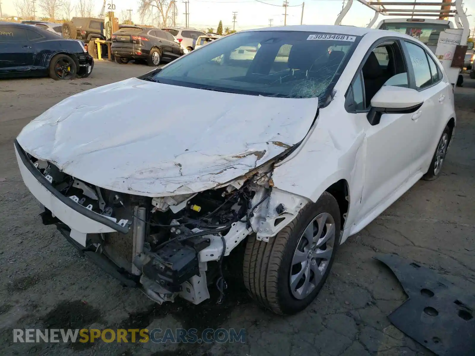 2 Photograph of a damaged car 5YFEPRAE6LP087722 TOYOTA COROLLA 2020