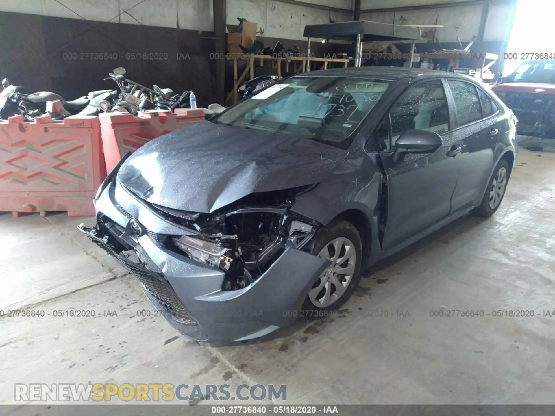 2 Photograph of a damaged car 5YFEPRAE6LP091737 TOYOTA COROLLA 2020