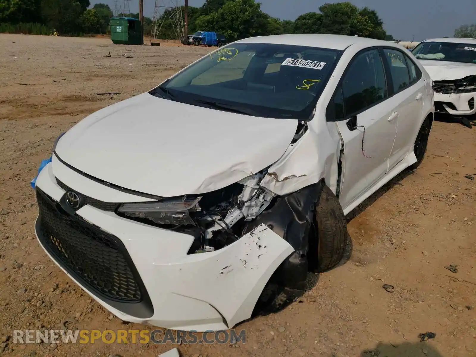 2 Photograph of a damaged car 5YFEPRAE6LP121545 TOYOTA COROLLA 2020