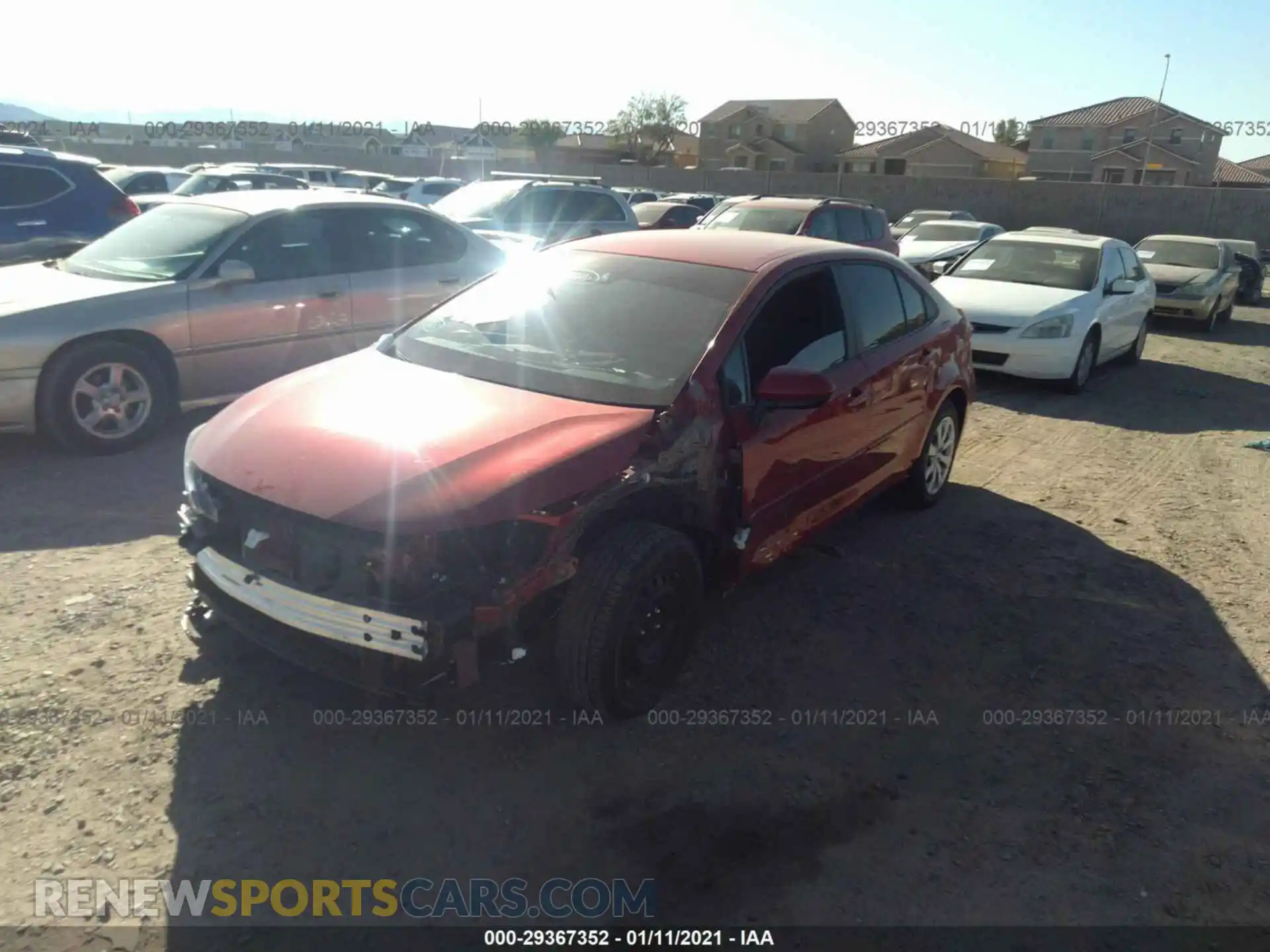 2 Photograph of a damaged car 5YFEPRAE6LP144663 TOYOTA COROLLA 2020