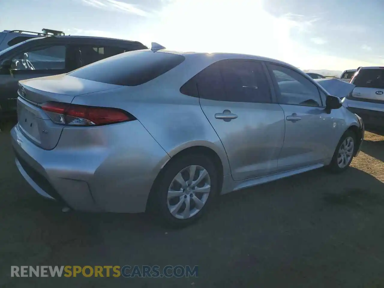 3 fotografías del automóvil dañado 5YFEPRAE7LP006209 TOYOTA COROLLA 2020
