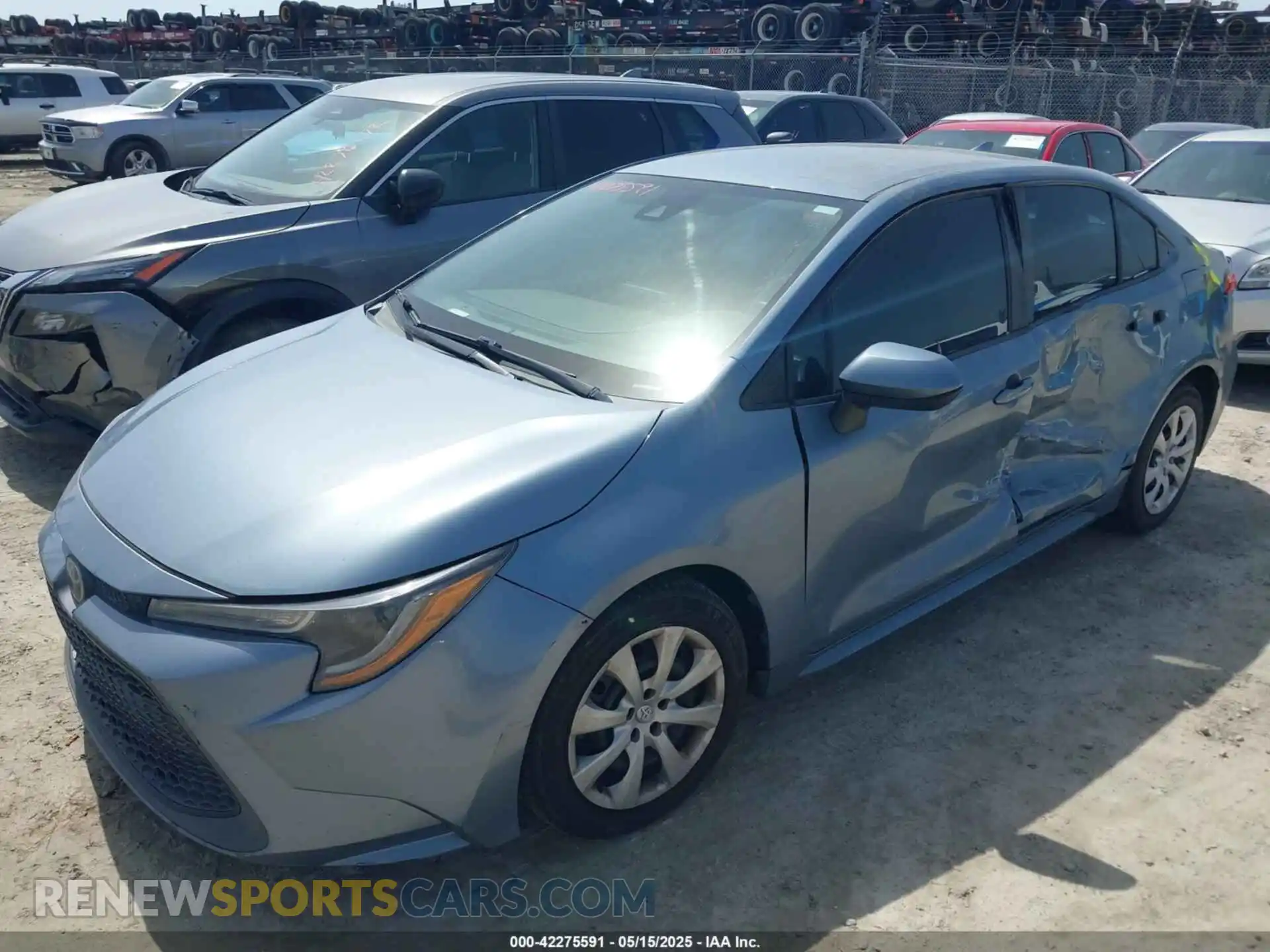 2 fotografías del automóvil dañado 5YFEPRAE7LP028985 TOYOTA COROLLA 2020