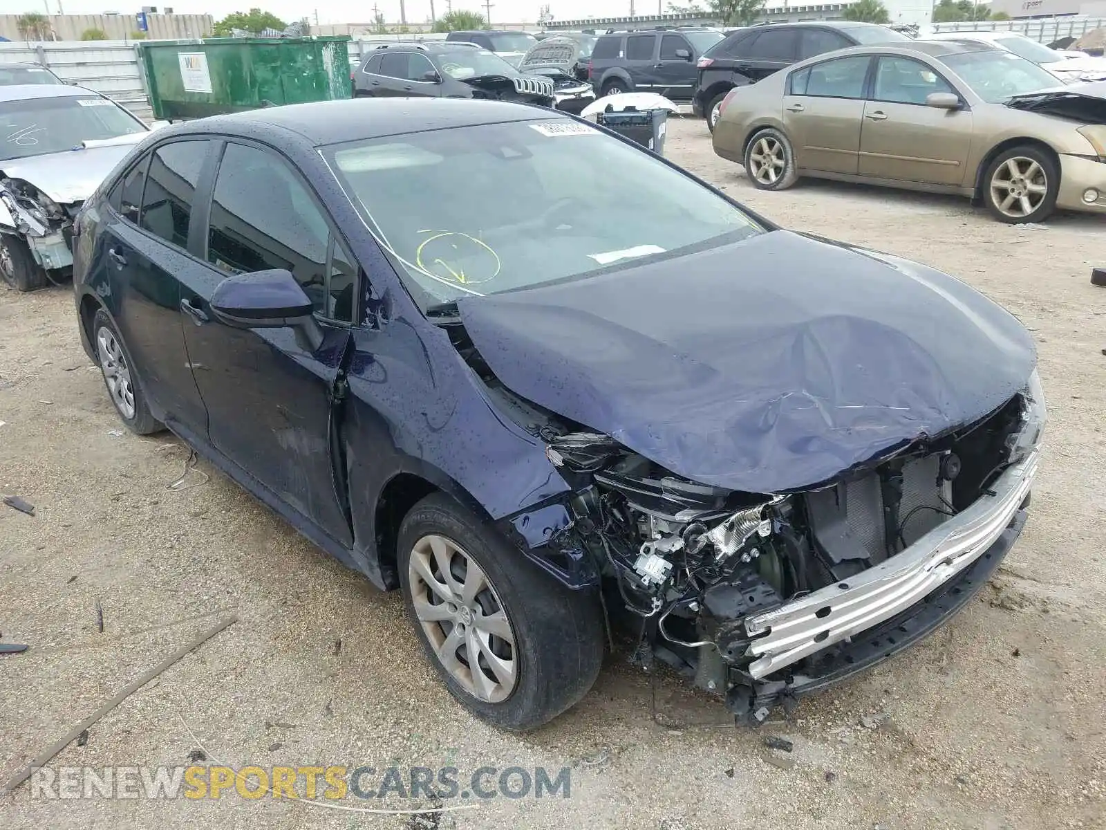 1 Photograph of a damaged car 5YFEPRAE7LP049223 TOYOTA COROLLA 2020