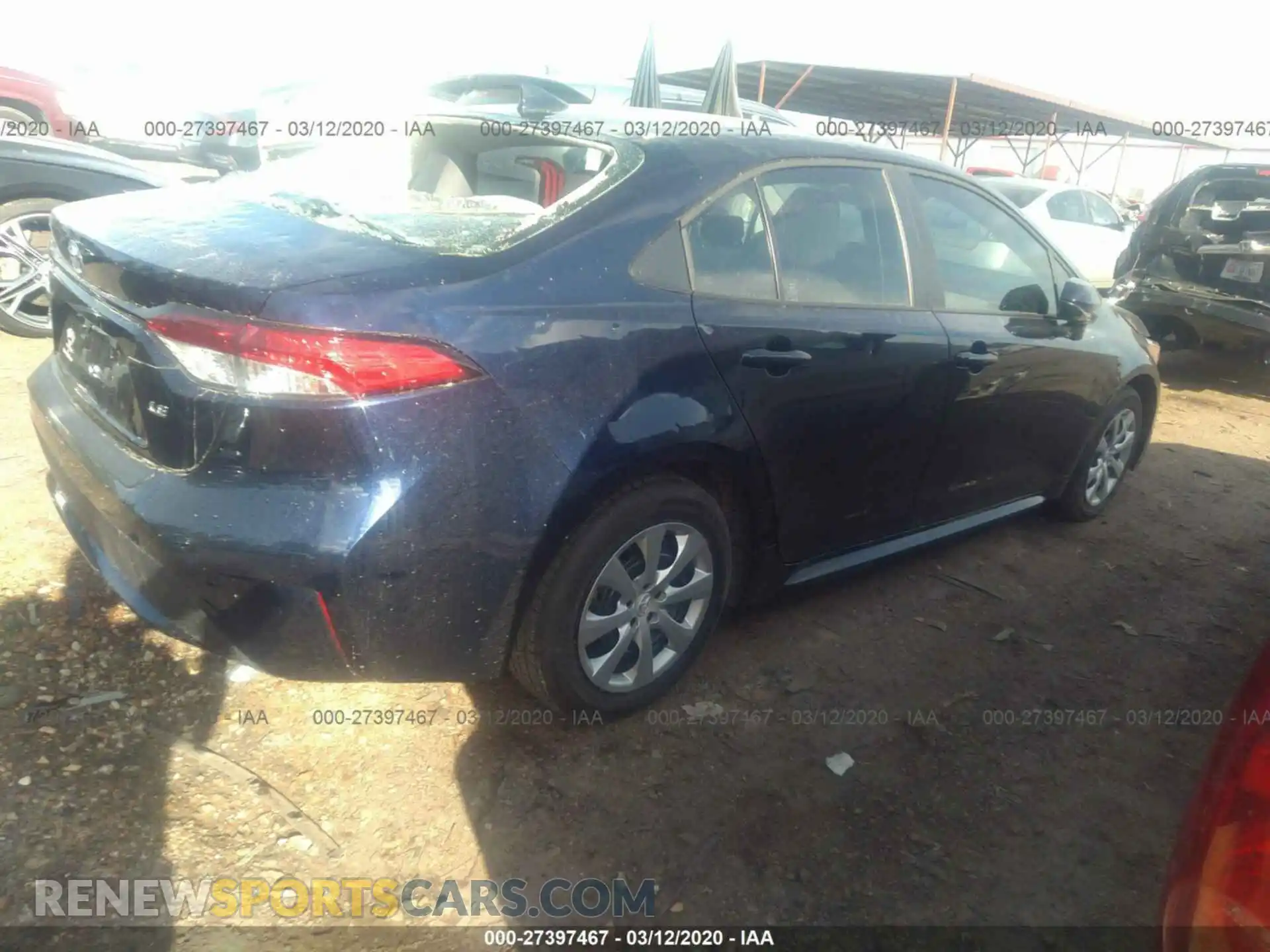 3 Photograph of a damaged car 5YFEPRAE7LP071190 TOYOTA COROLLA 2020