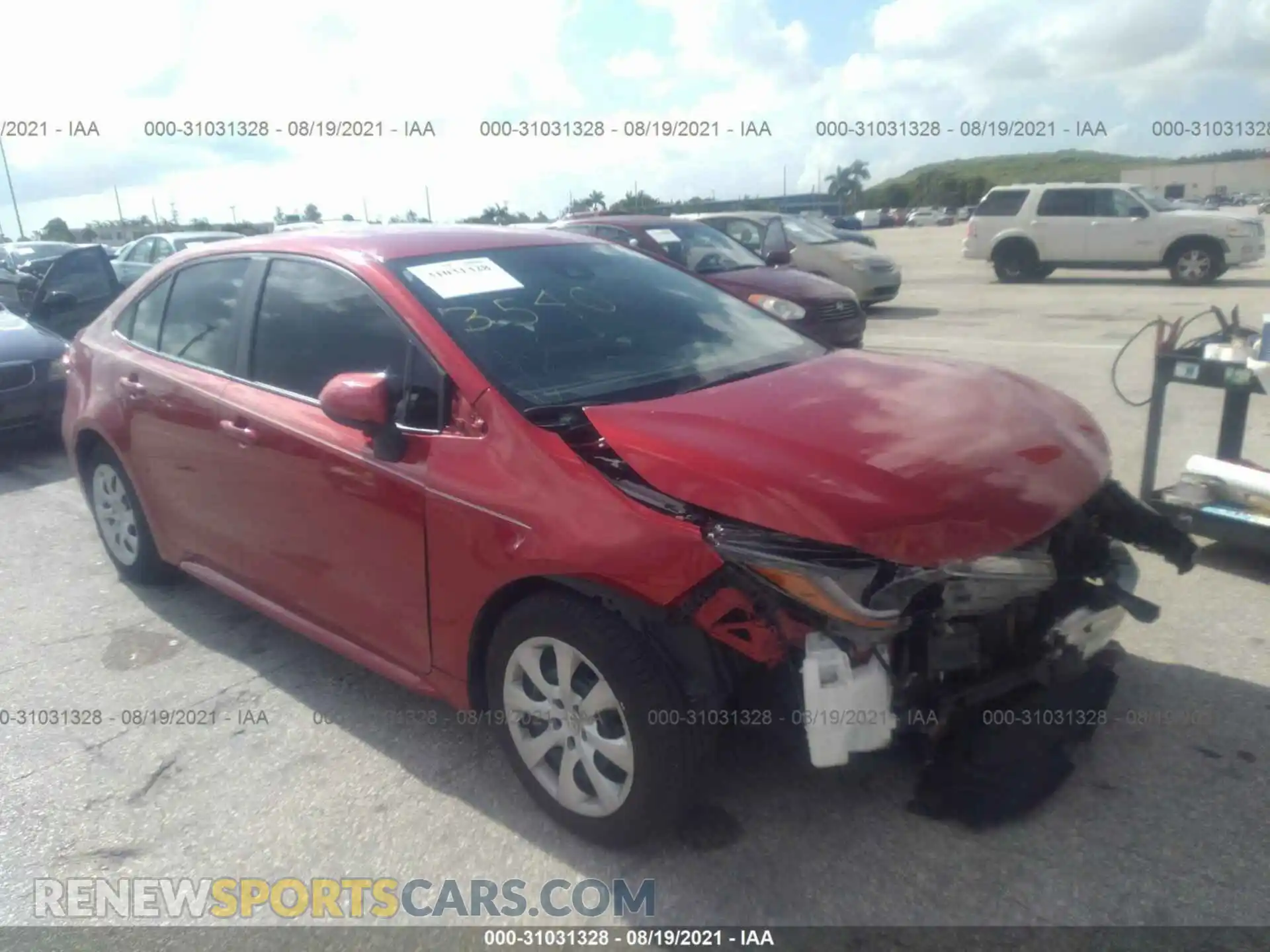 1 Photograph of a damaged car 5YFEPRAE7LP073540 TOYOTA COROLLA 2020