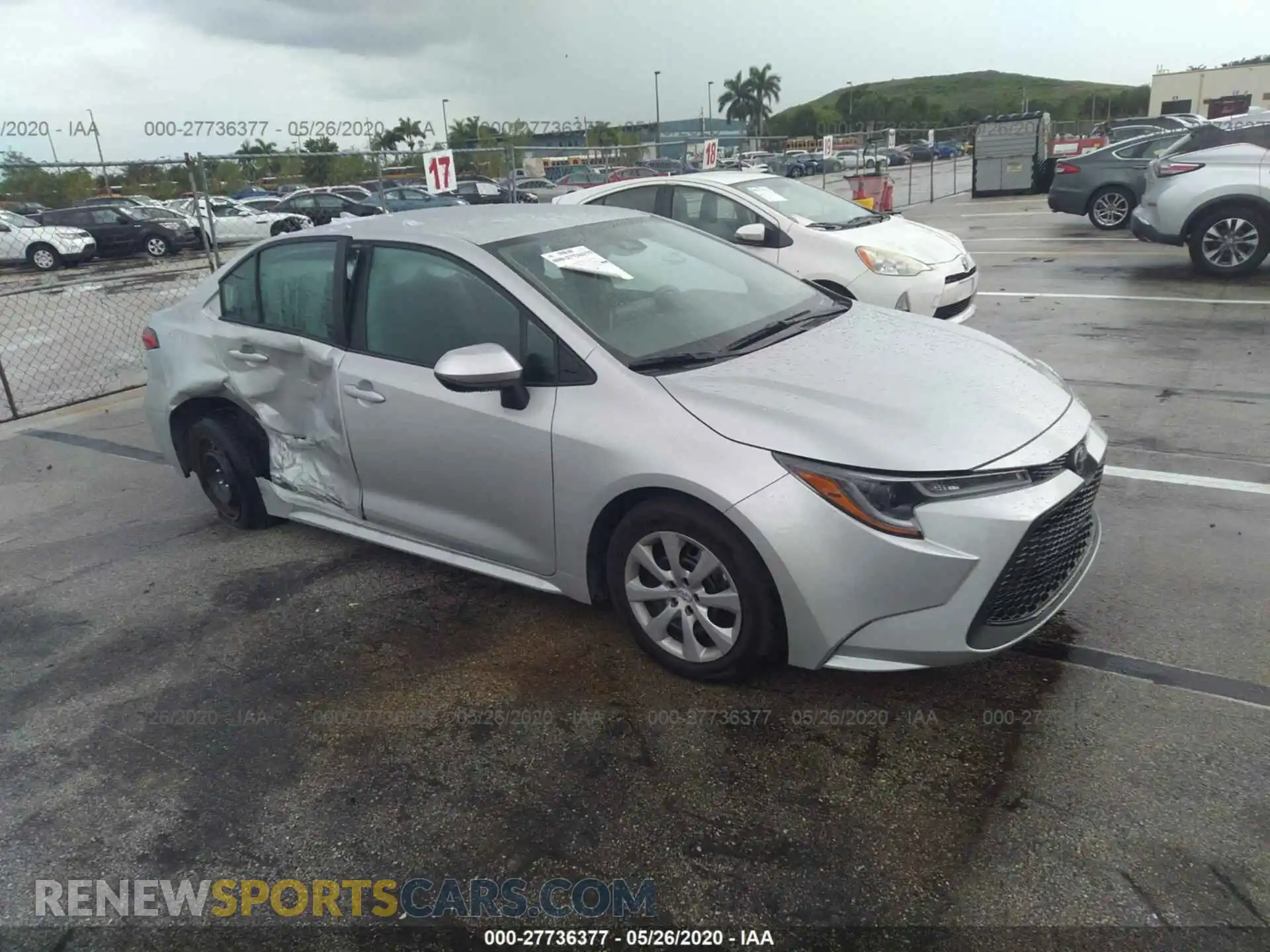 1 Photograph of a damaged car 5YFEPRAE7LP089205 TOYOTA COROLLA 2020