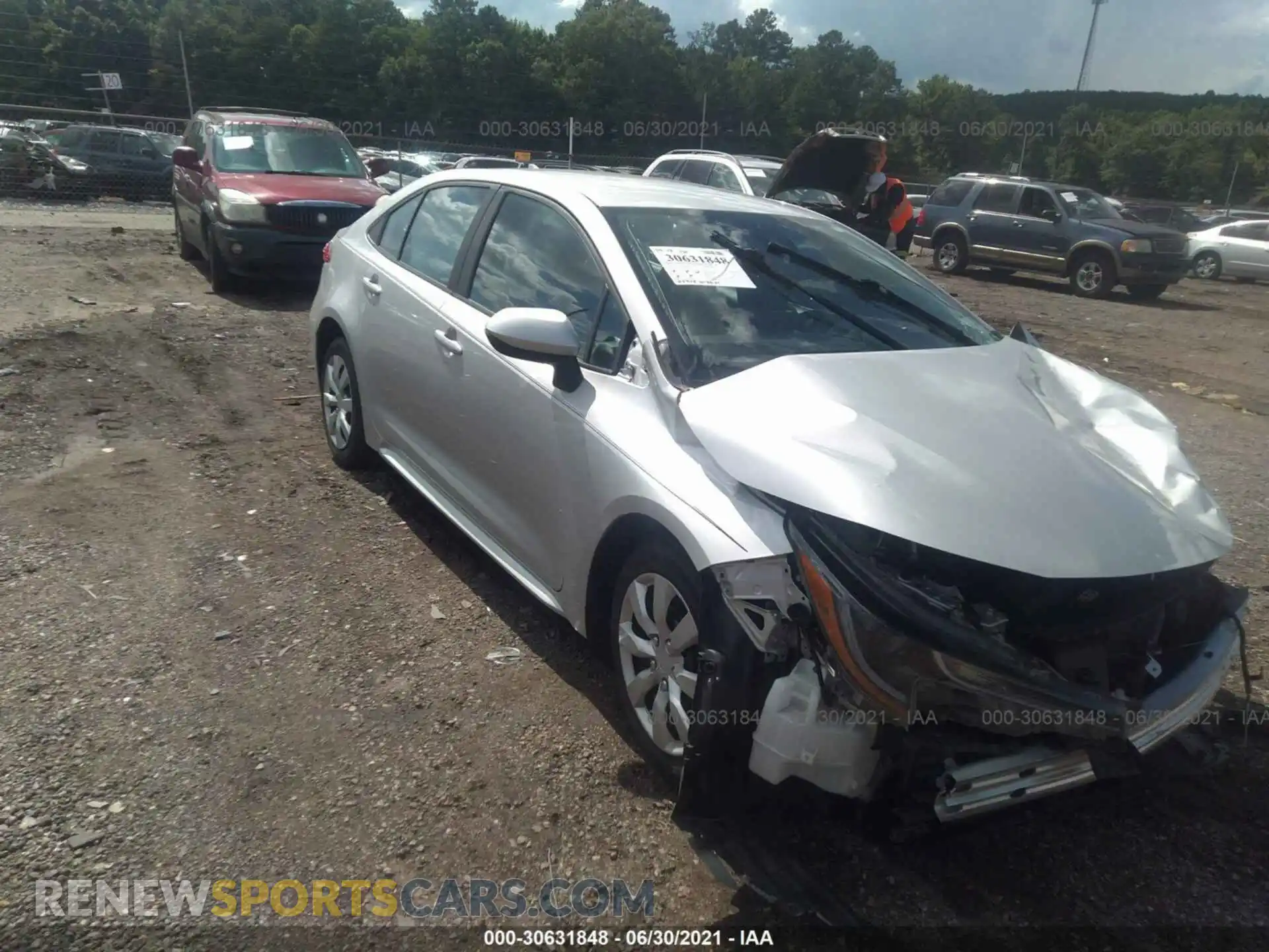 1 Photograph of a damaged car 5YFEPRAE7LP089222 TOYOTA COROLLA 2020
