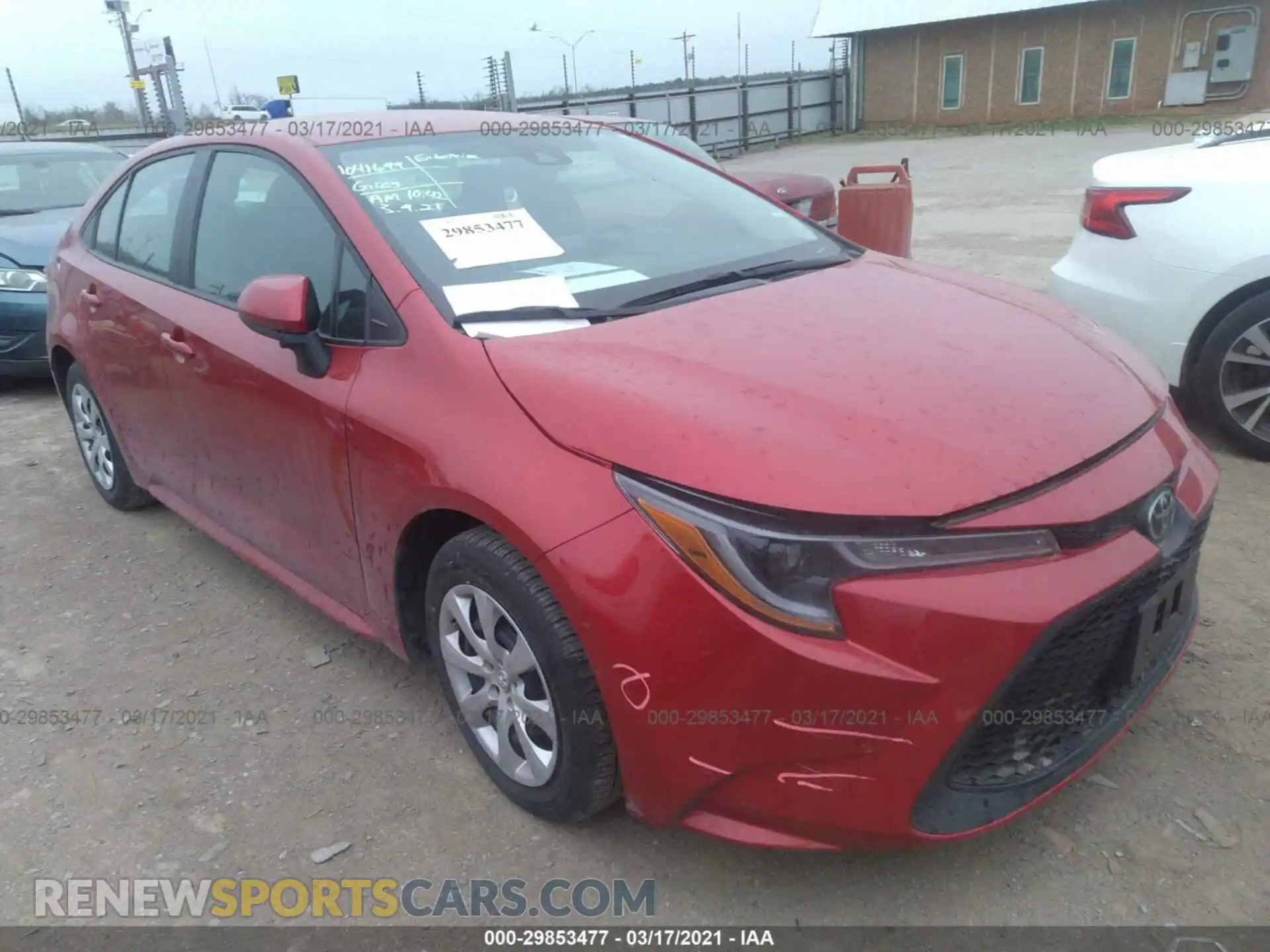 1 Photograph of a damaged car 5YFEPRAE7LP092203 TOYOTA COROLLA 2020
