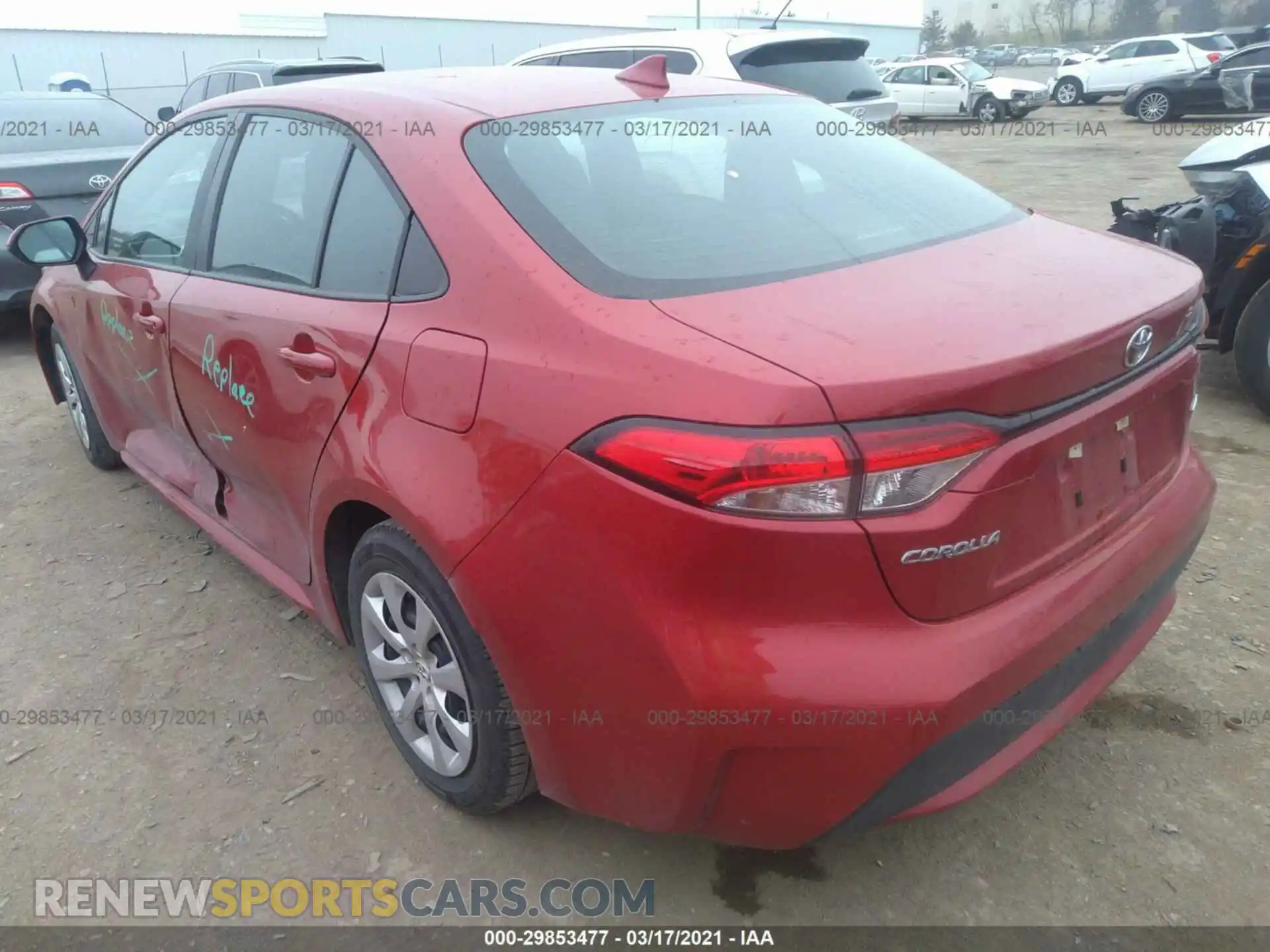 3 Photograph of a damaged car 5YFEPRAE7LP092203 TOYOTA COROLLA 2020
