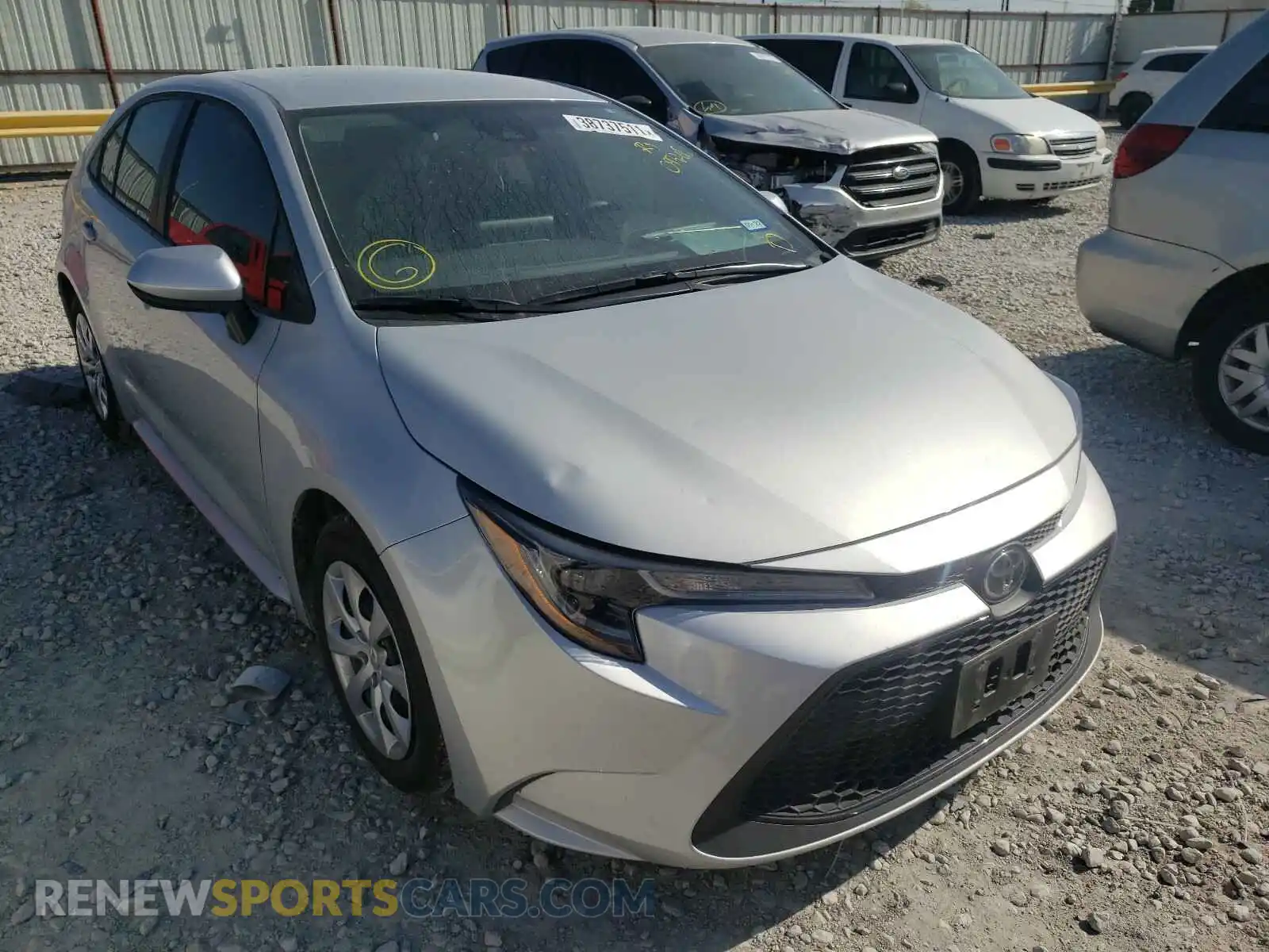 1 Photograph of a damaged car 5YFEPRAE7LP093206 TOYOTA COROLLA 2020