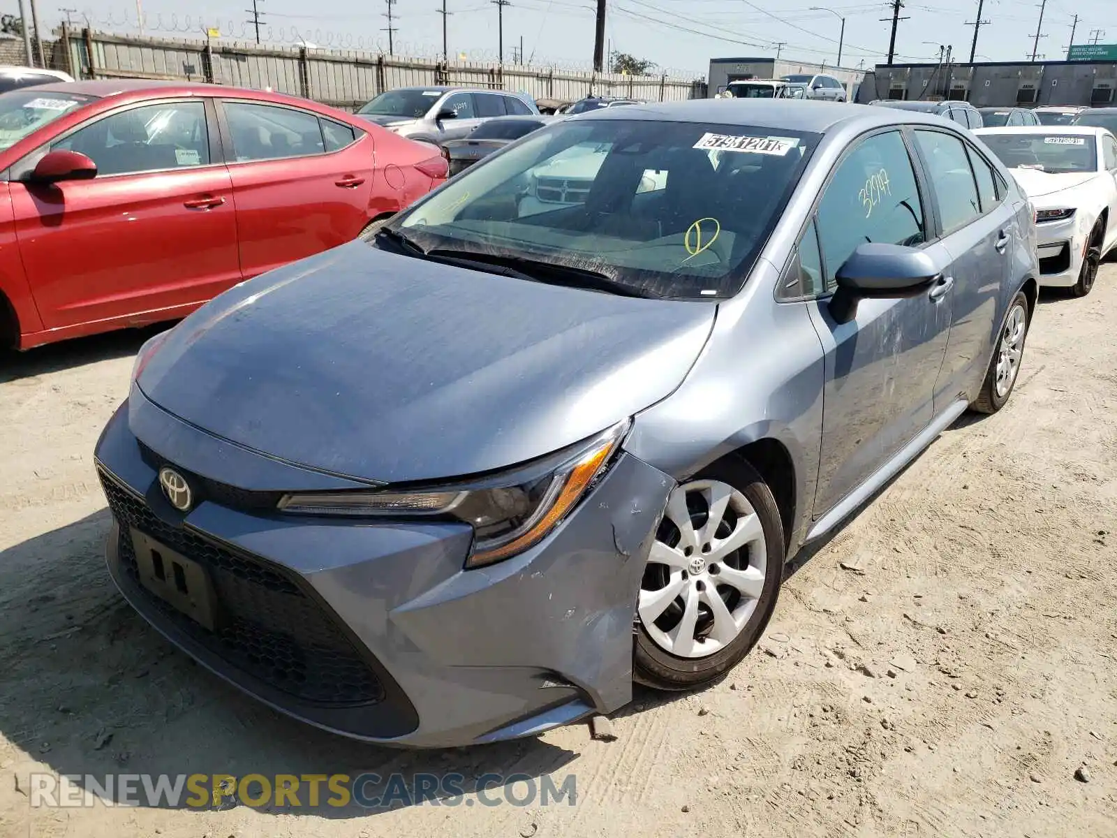 2 Photograph of a damaged car 5YFEPRAE7LP116452 TOYOTA COROLLA 2020