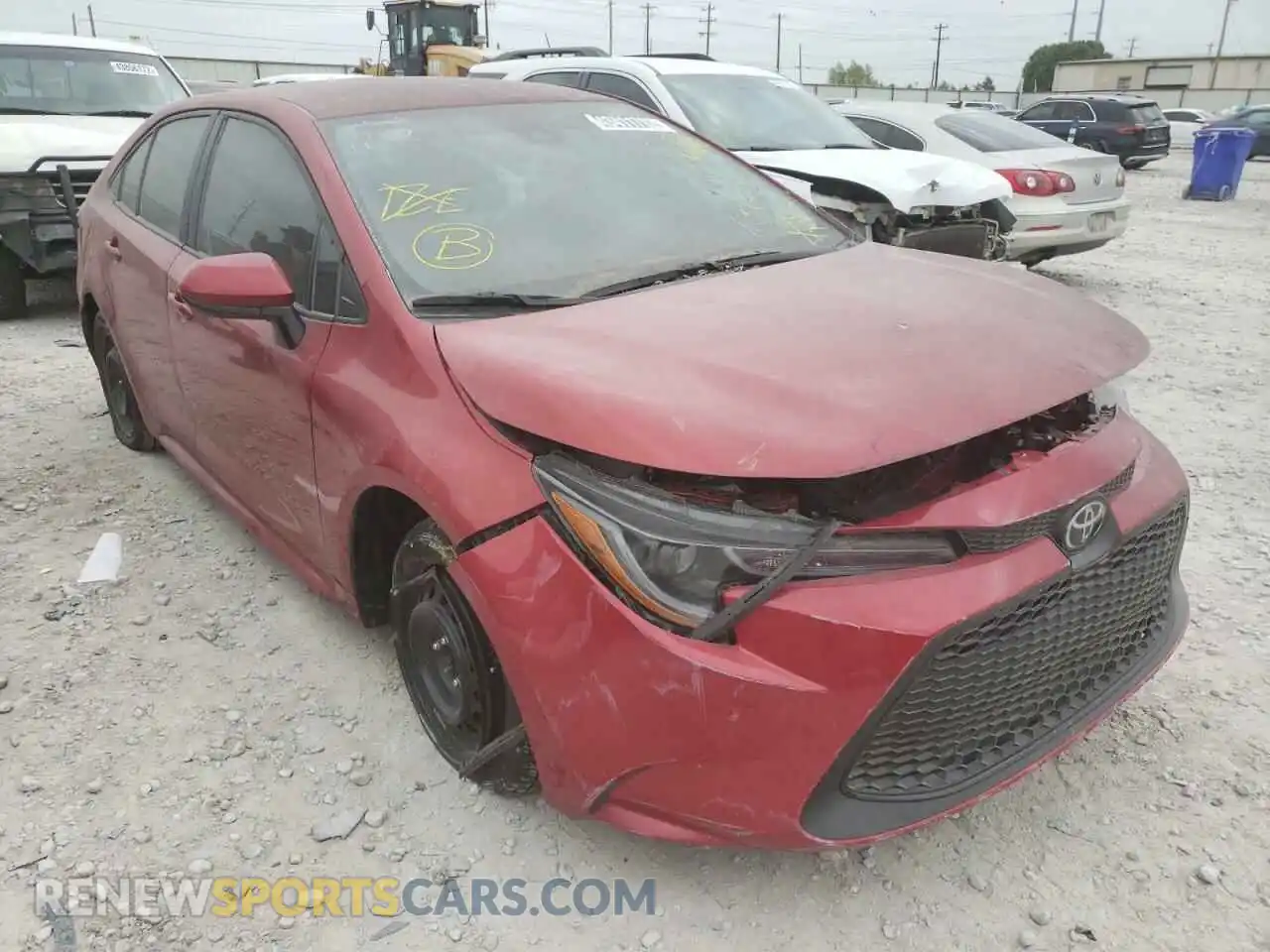 1 Photograph of a damaged car 5YFEPRAE7LP140640 TOYOTA COROLLA 2020