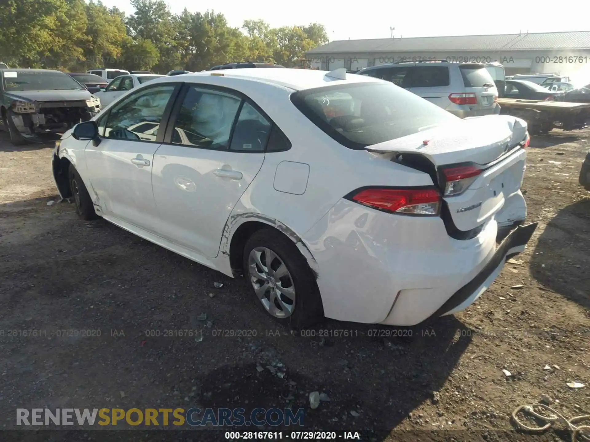 3 Photograph of a damaged car 5YFEPRAE8LP027974 TOYOTA COROLLA 2020