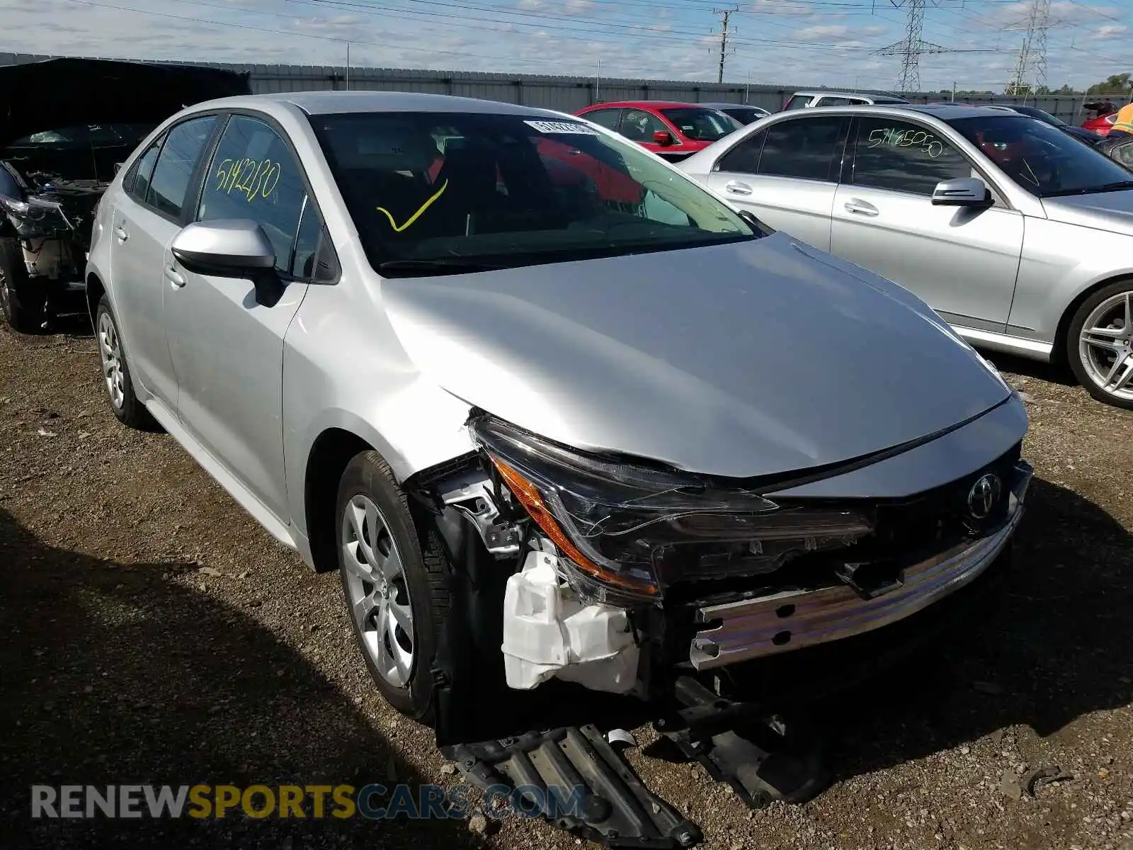 1 fotografías del automóvil dañado 5YFEPRAE8LP028476 TOYOTA COROLLA 2020