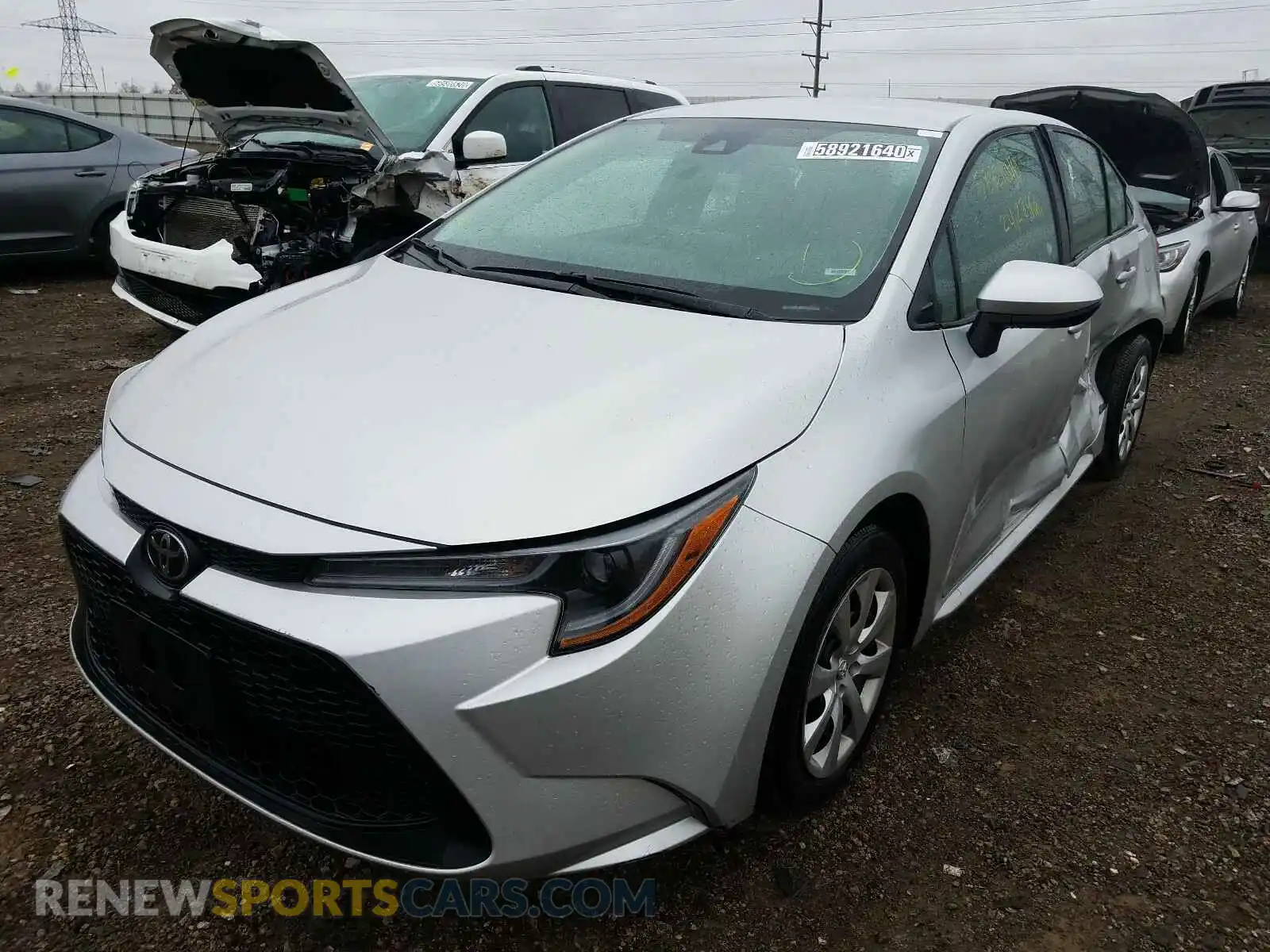 2 Photograph of a damaged car 5YFEPRAE8LP030079 TOYOTA COROLLA 2020