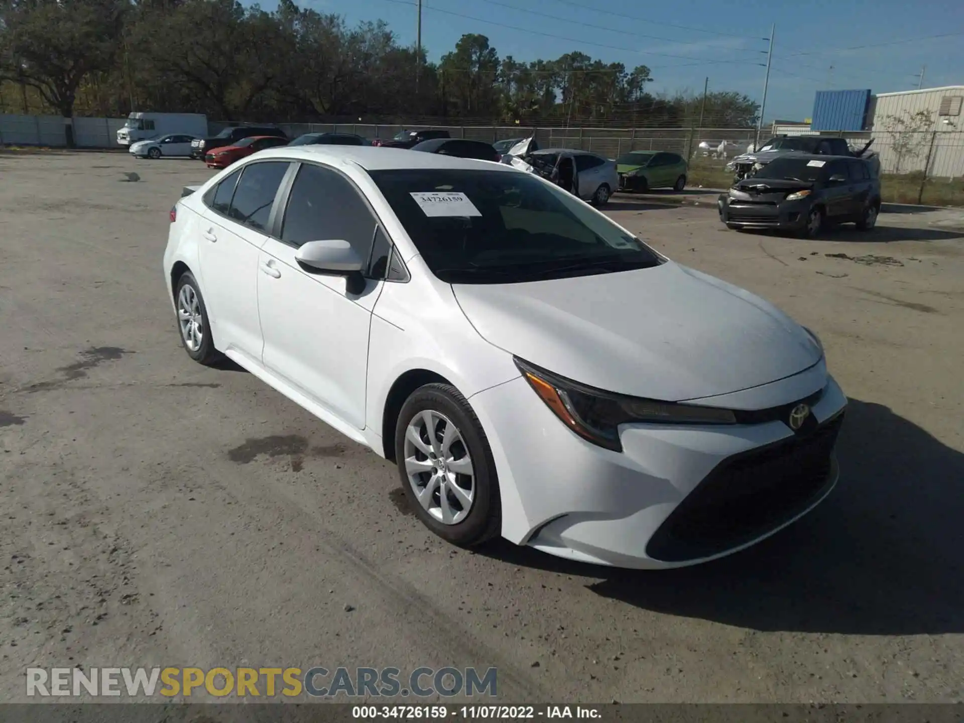 1 Photograph of a damaged car 5YFEPRAE8LP047853 TOYOTA COROLLA 2020