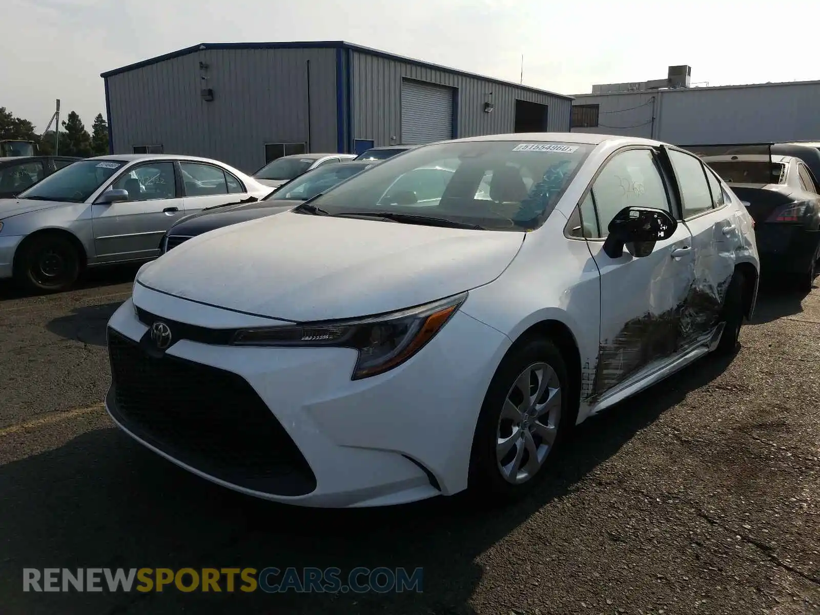 2 Photograph of a damaged car 5YFEPRAE8LP052387 TOYOTA COROLLA 2020