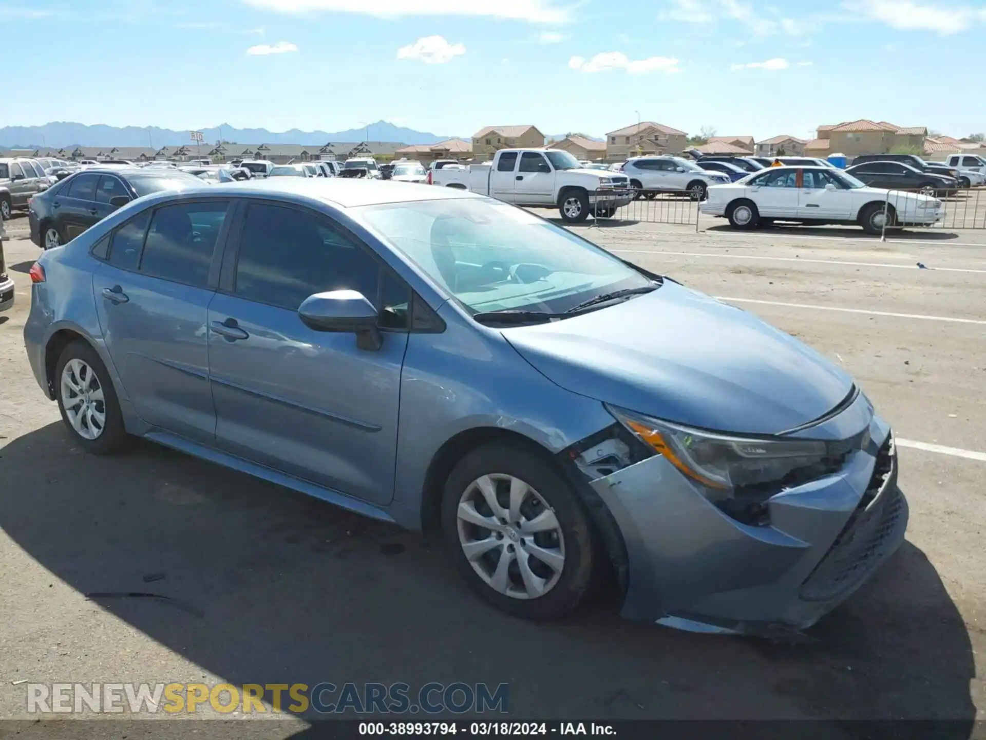 1 Photograph of a damaged car 5YFEPRAE8LP053359 TOYOTA COROLLA 2020