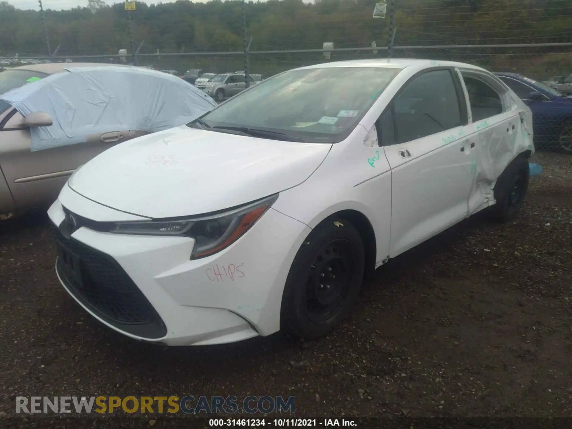2 Photograph of a damaged car 5YFEPRAE8LP066113 TOYOTA COROLLA 2020