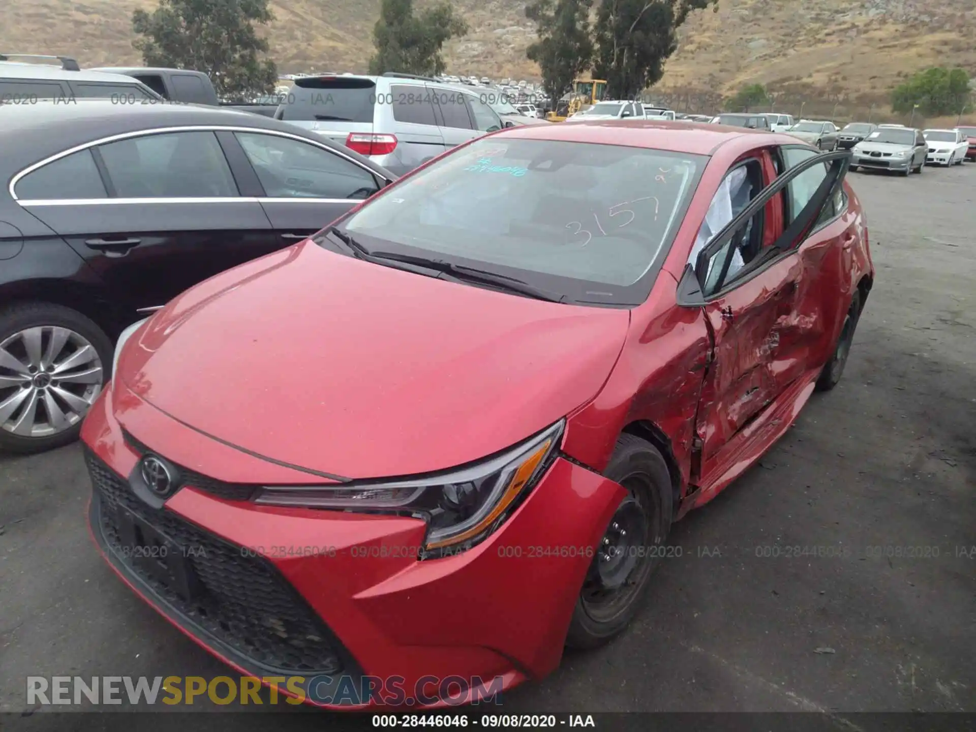 2 Photograph of a damaged car 5YFEPRAE8LP073157 TOYOTA COROLLA 2020