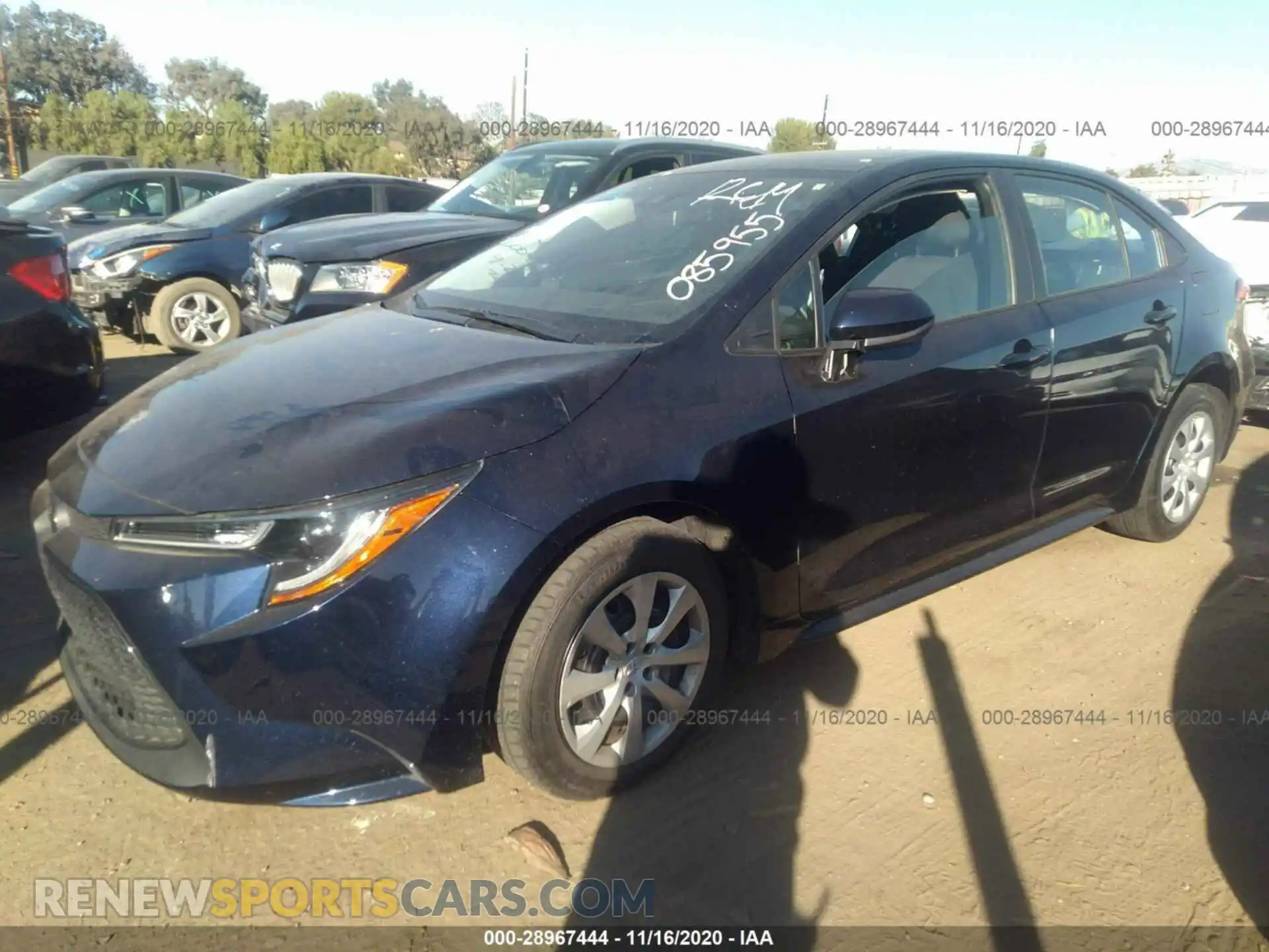 2 Photograph of a damaged car 5YFEPRAE8LP085955 TOYOTA COROLLA 2020