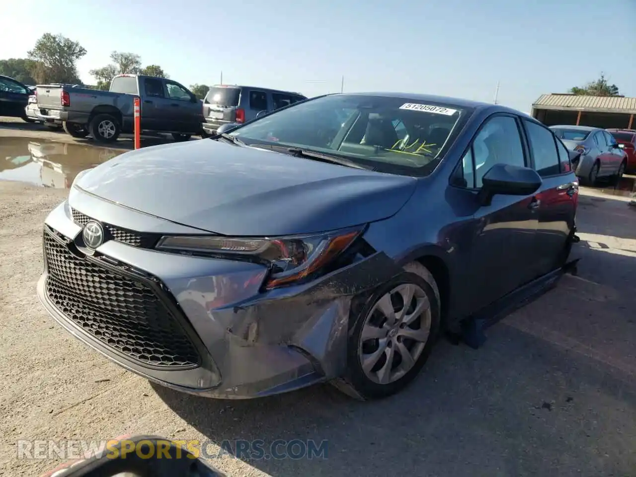2 Photograph of a damaged car 5YFEPRAE8LP091481 TOYOTA COROLLA 2020