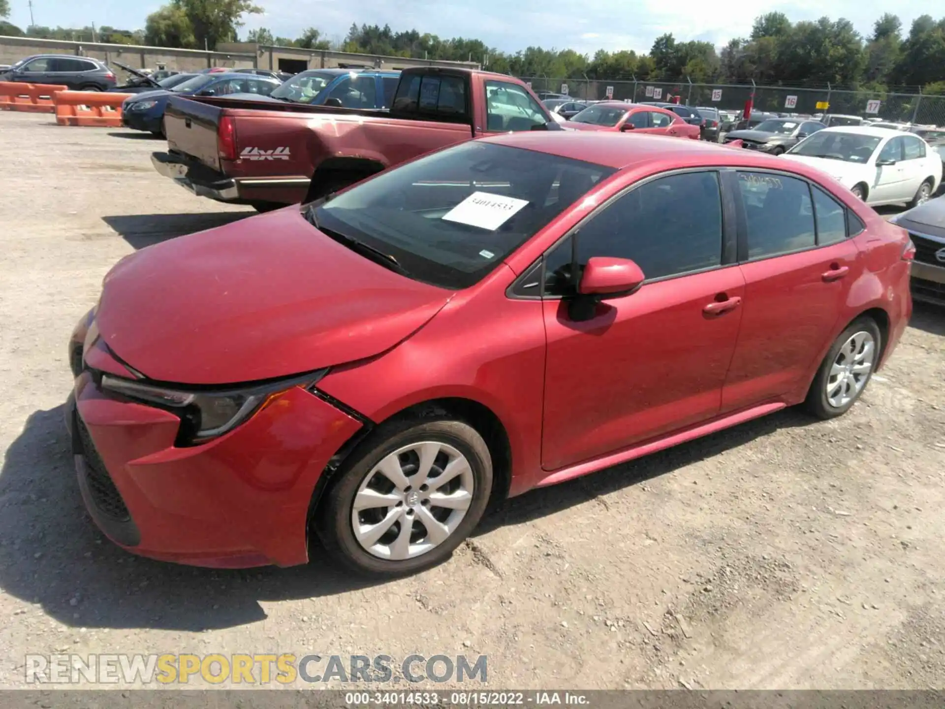 2 Photograph of a damaged car 5YFEPRAE8LP093313 TOYOTA COROLLA 2020