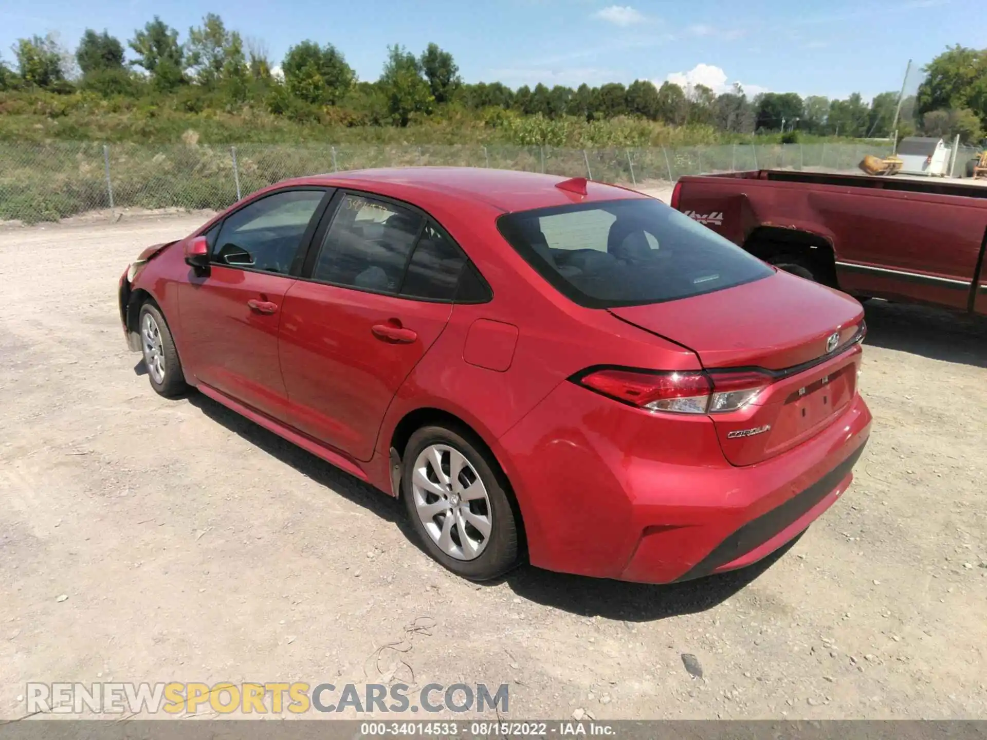 3 Photograph of a damaged car 5YFEPRAE8LP093313 TOYOTA COROLLA 2020