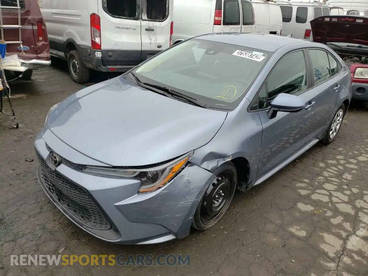 2 Photograph of a damaged car 5YFEPRAE8LP095577 TOYOTA COROLLA 2020