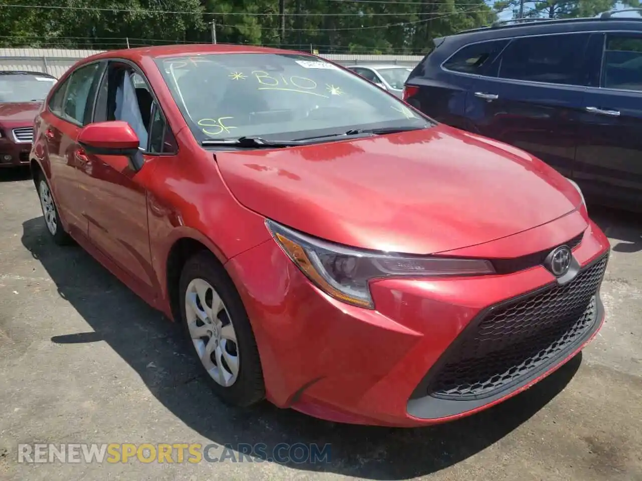 1 Photograph of a damaged car 5YFEPRAE8LP101927 TOYOTA COROLLA 2020