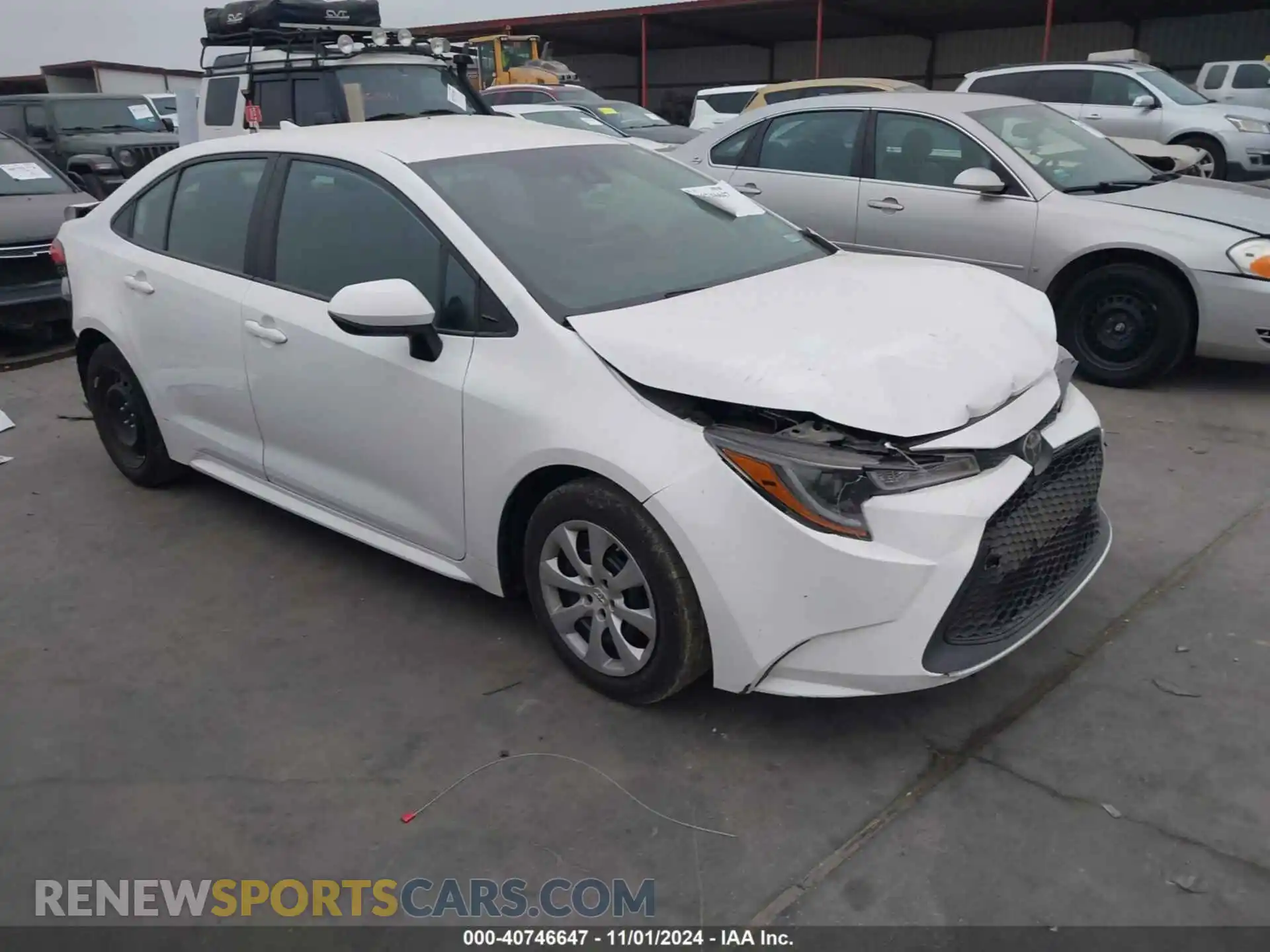 1 Photograph of a damaged car 5YFEPRAE8LP106576 TOYOTA COROLLA 2020