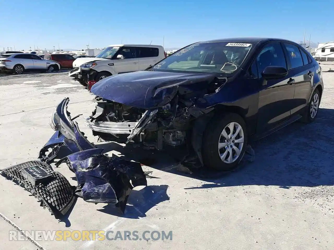 2 Photograph of a damaged car 5YFEPRAE8LP108781 TOYOTA COROLLA 2020