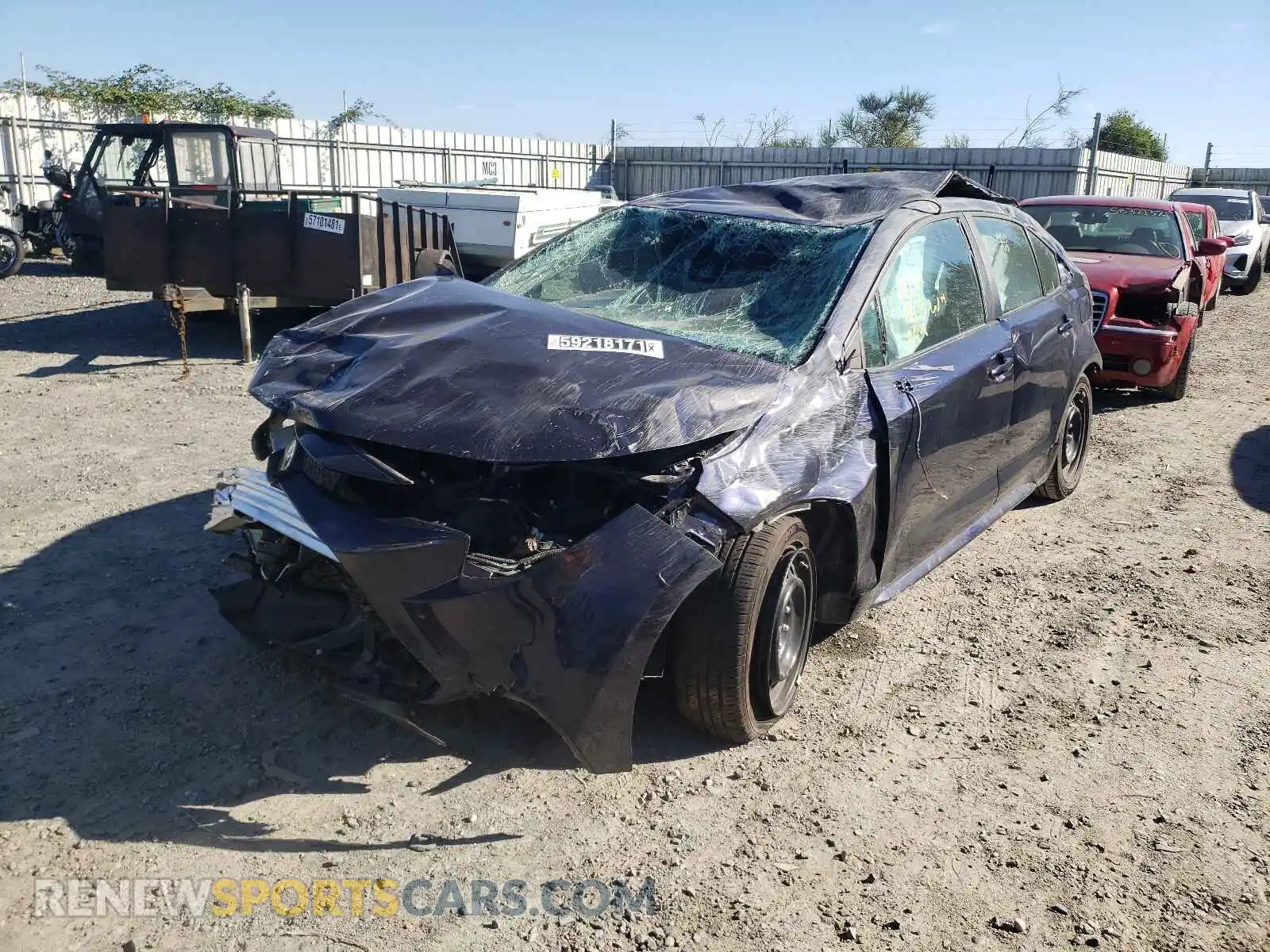 2 Photograph of a damaged car 5YFEPRAE8LP115861 TOYOTA COROLLA 2020